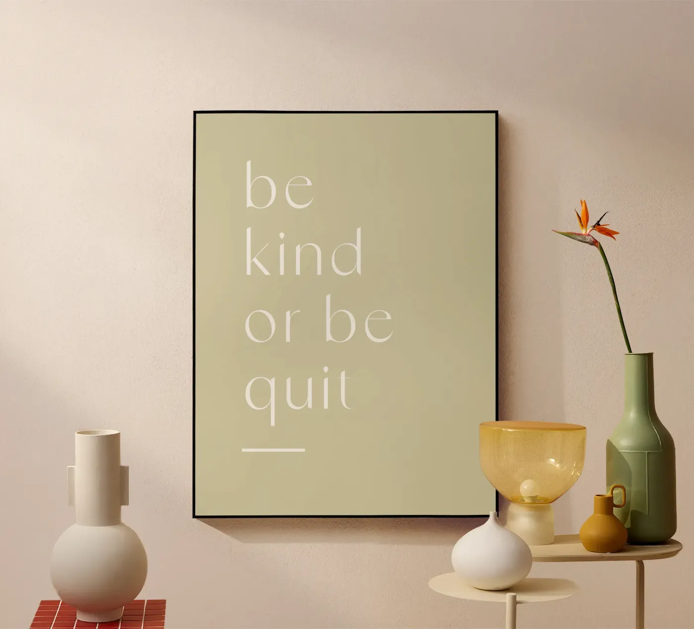 be kind acrylic glass by mymia