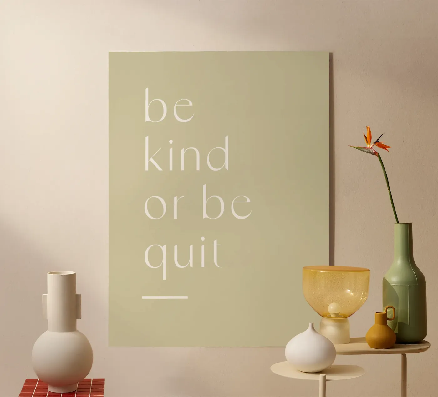 be kind acrylic glass by mymia