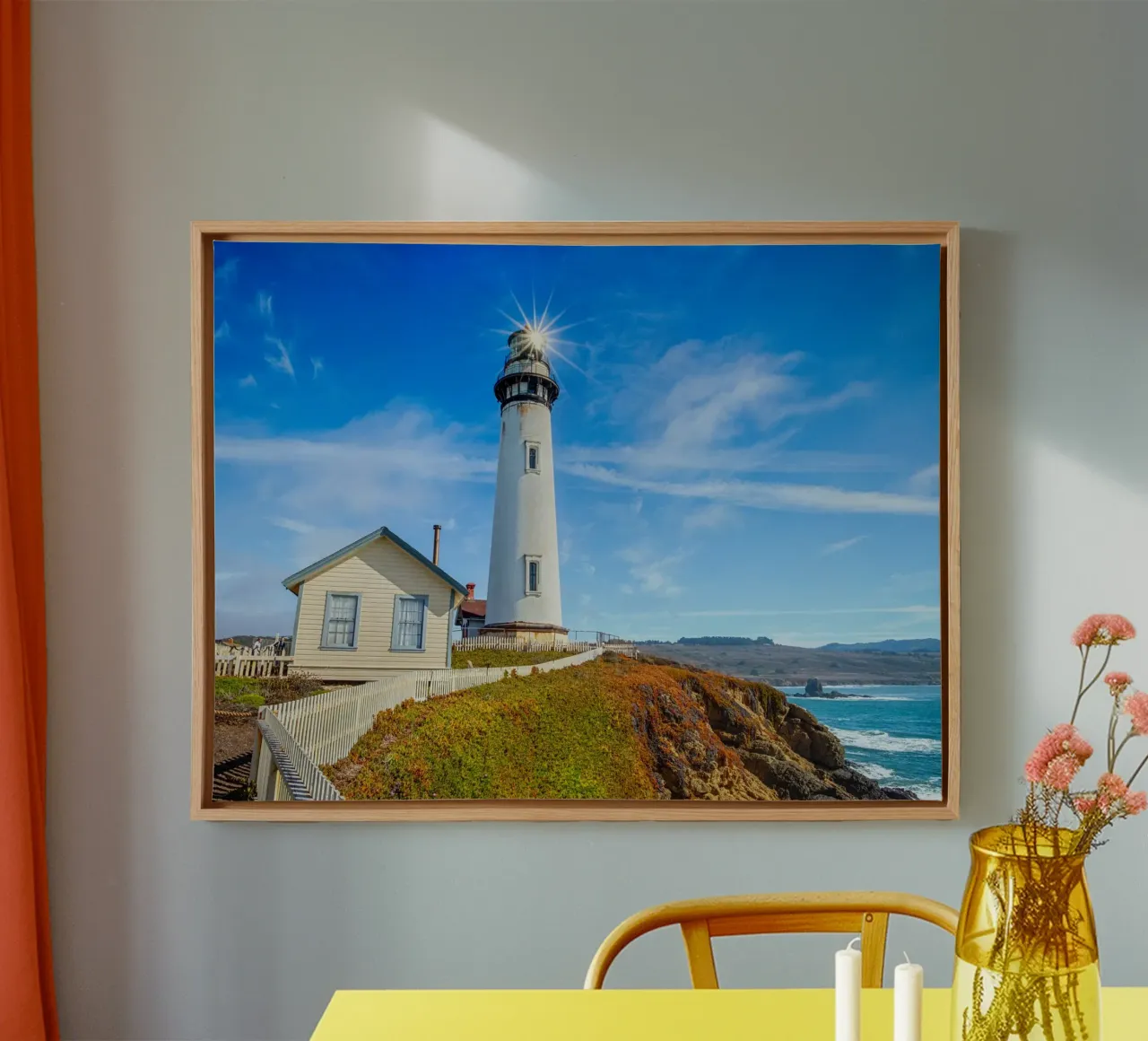 Faro di Pigeon Point tela con Cornice a cassetta da anderm