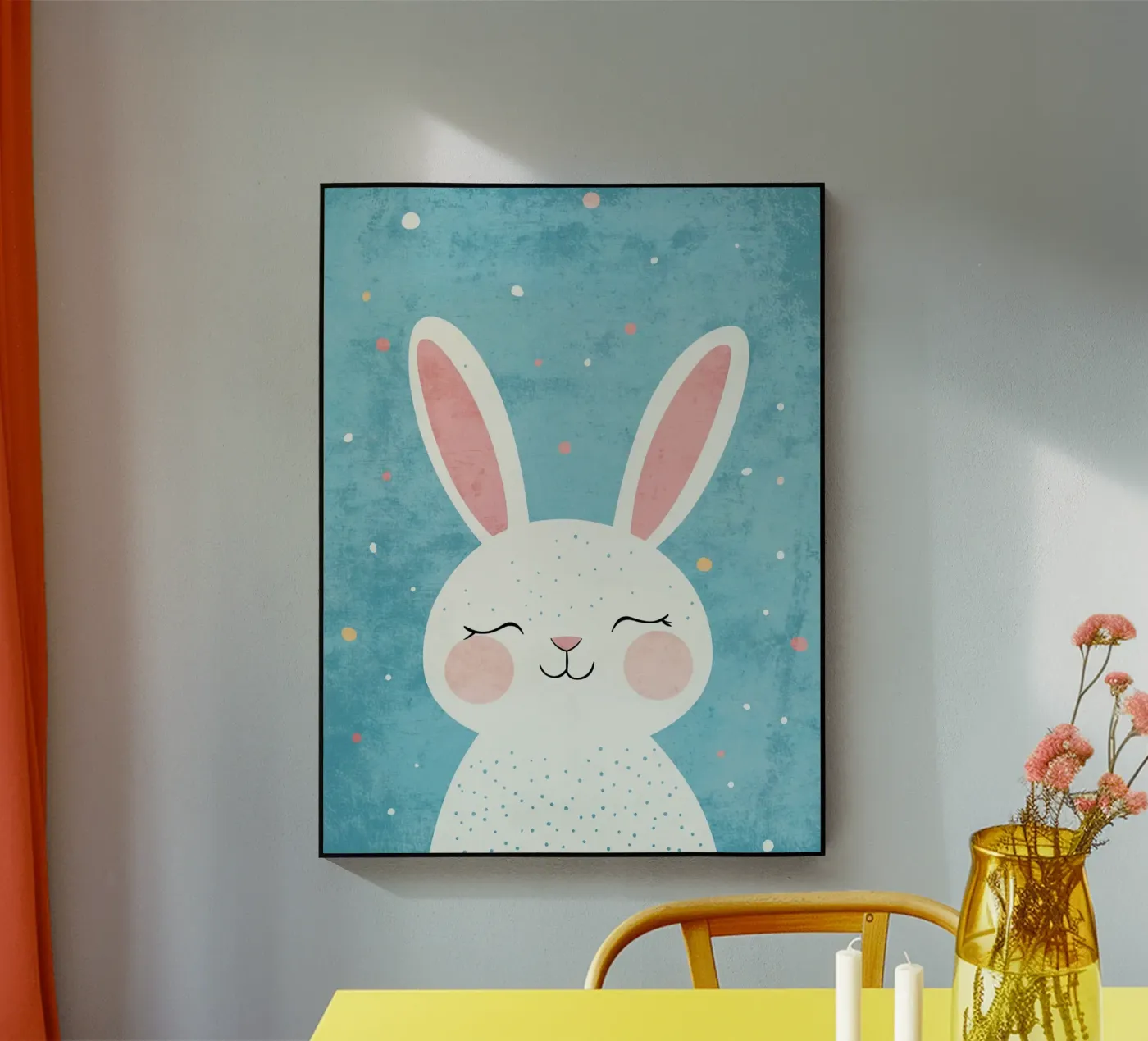 bunny konijn dierenoren acryl van Courtney Ohling
