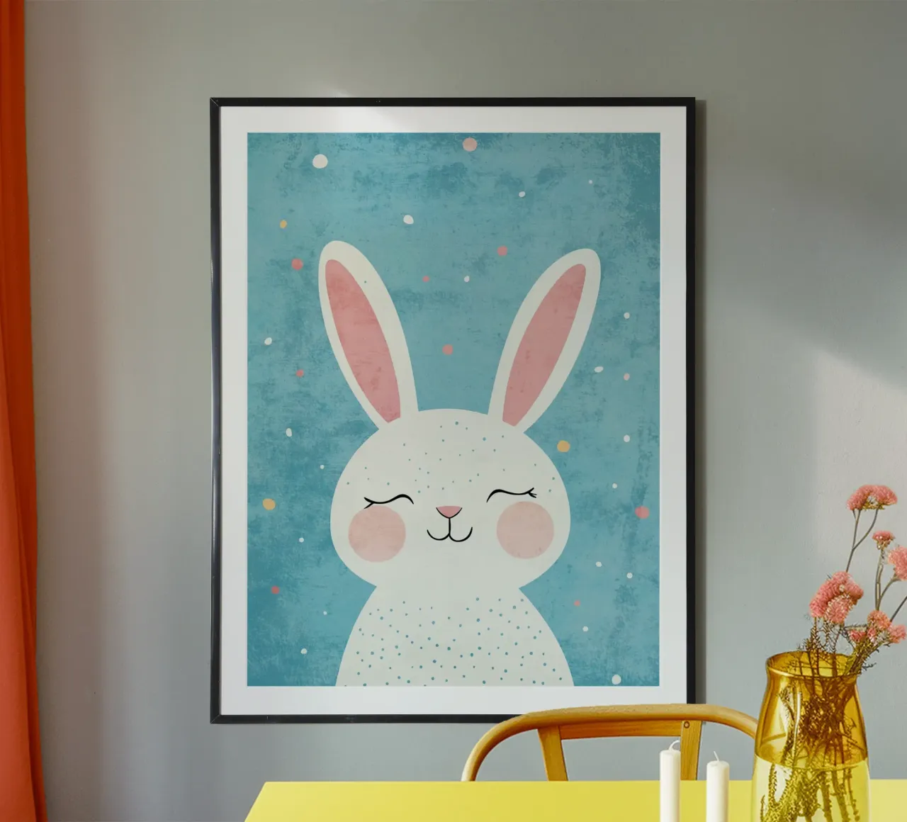orecchie da coniglio poster con telaio in alluminio da Courtney Ohling