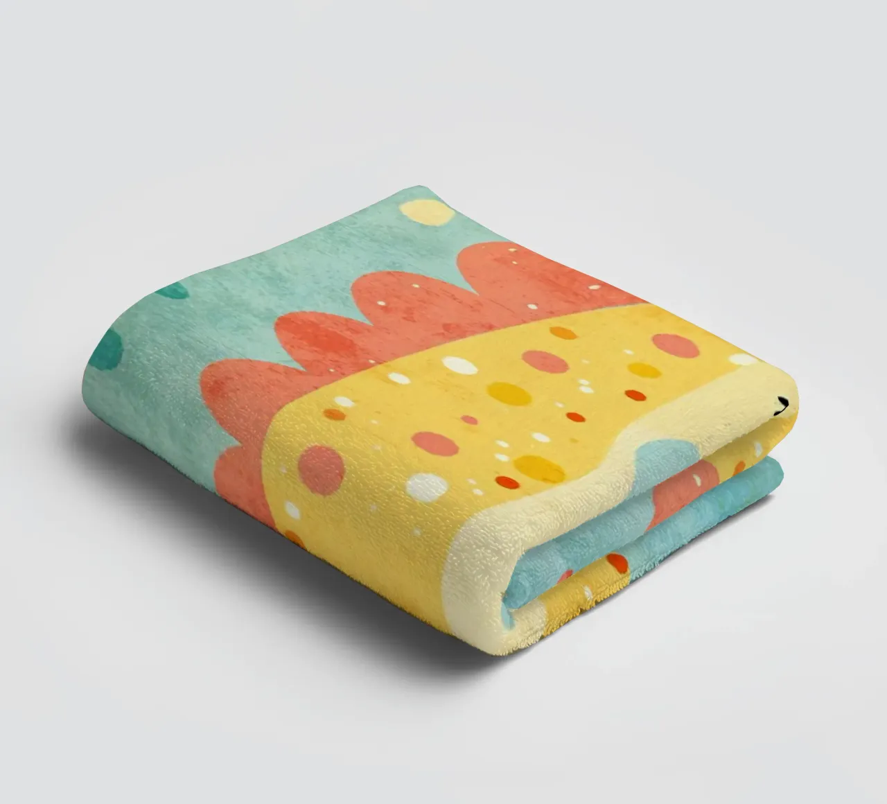 Niedliche Seepferdchen Illustration auf blauem Hintergrund Handtuch von Courtney Ohling