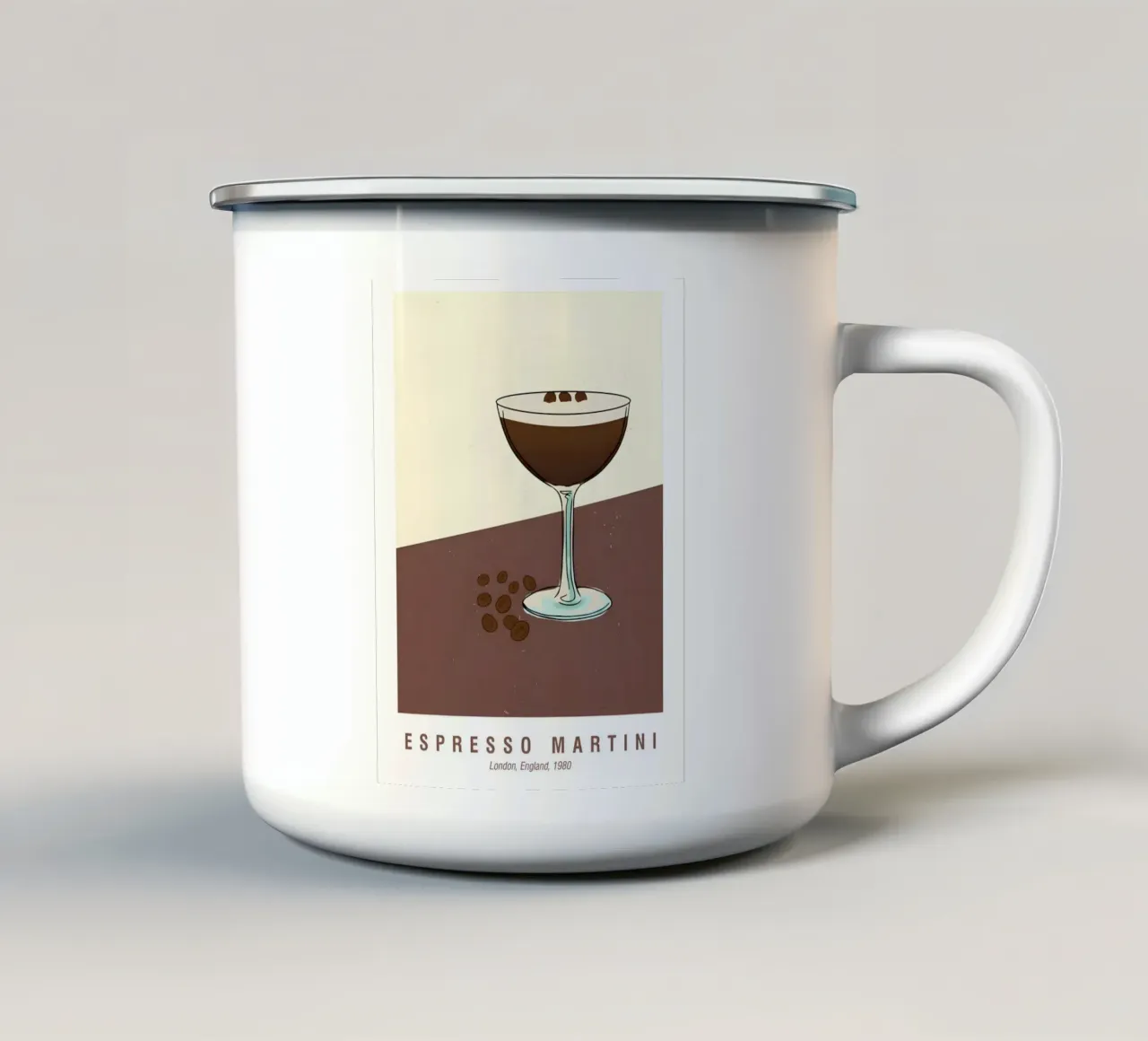 Espresso Martini tazza in smalto da janetlynn