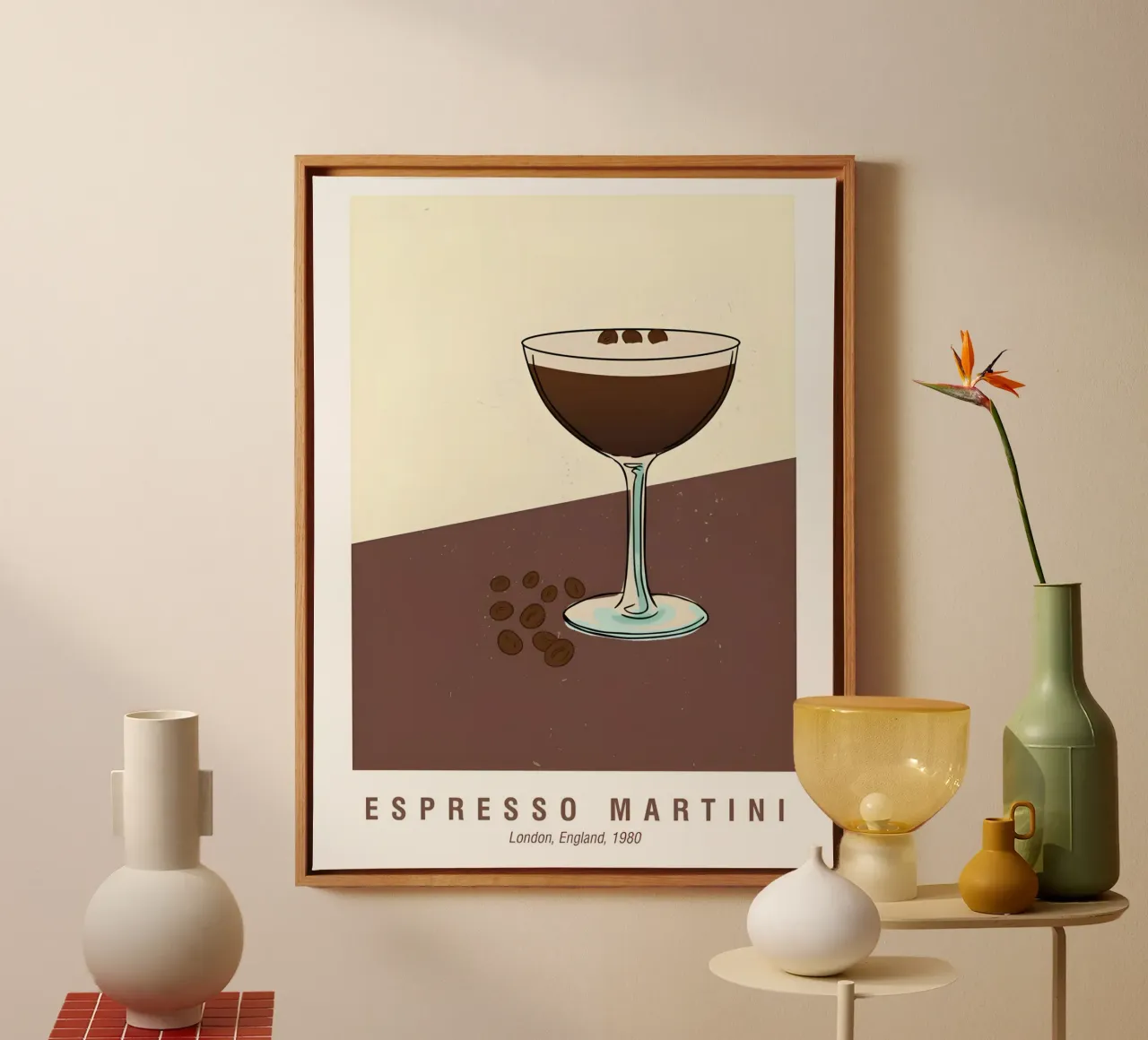 Espresso Martini tela con Cornice a cassetta da janetlynn