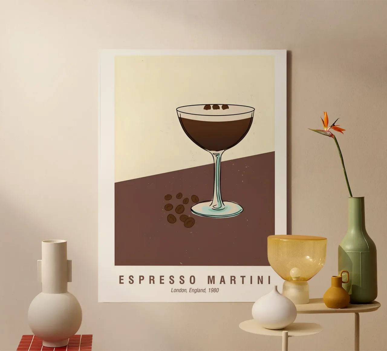 Espresso Martini tela con Cornice a cassetta da janetlynn