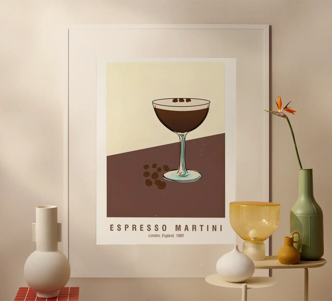 Espresso Martini poster con telaio in plastica da janetlynn