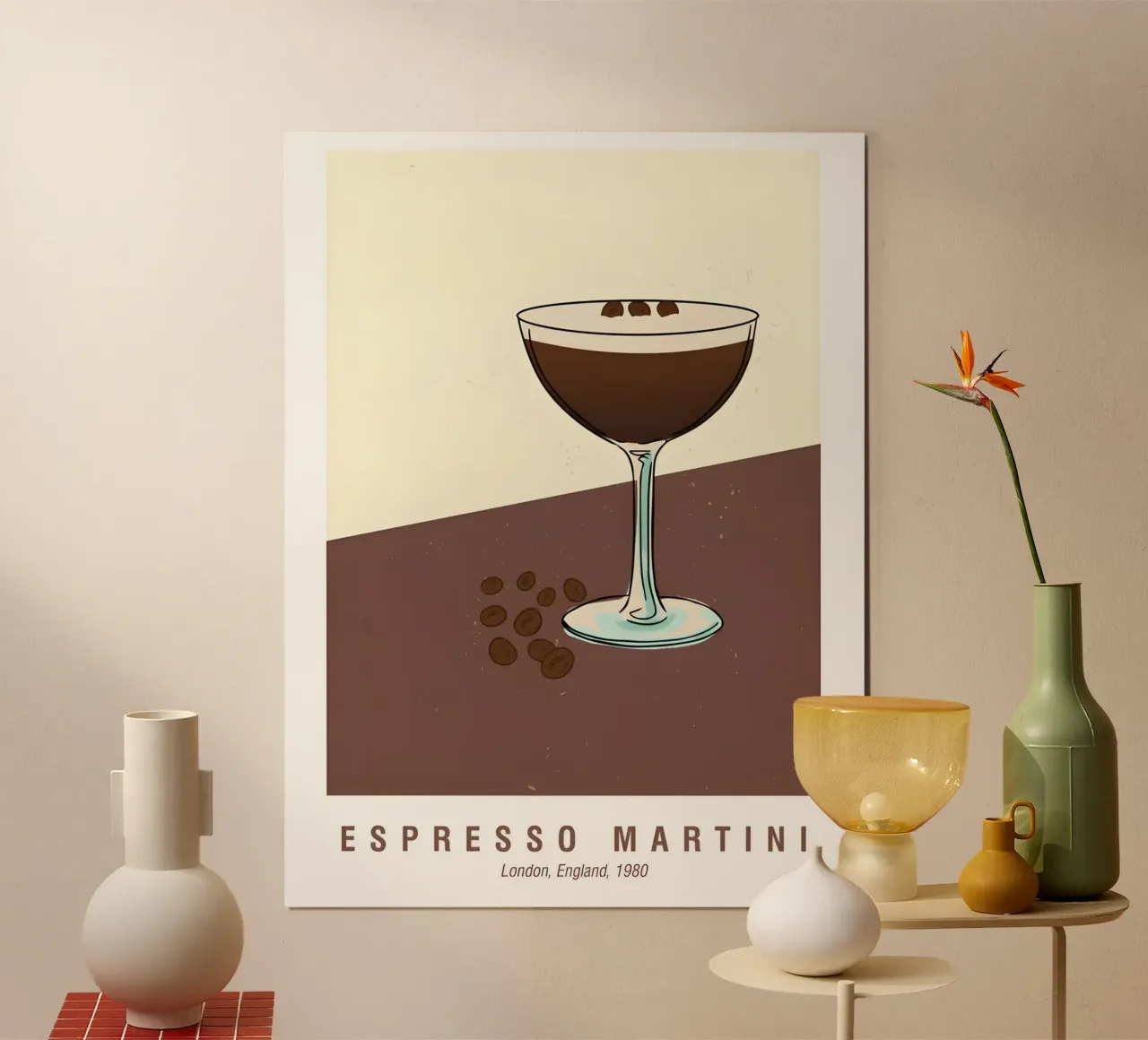 Espresso Martini poster con telaio in plastica da janetlynn