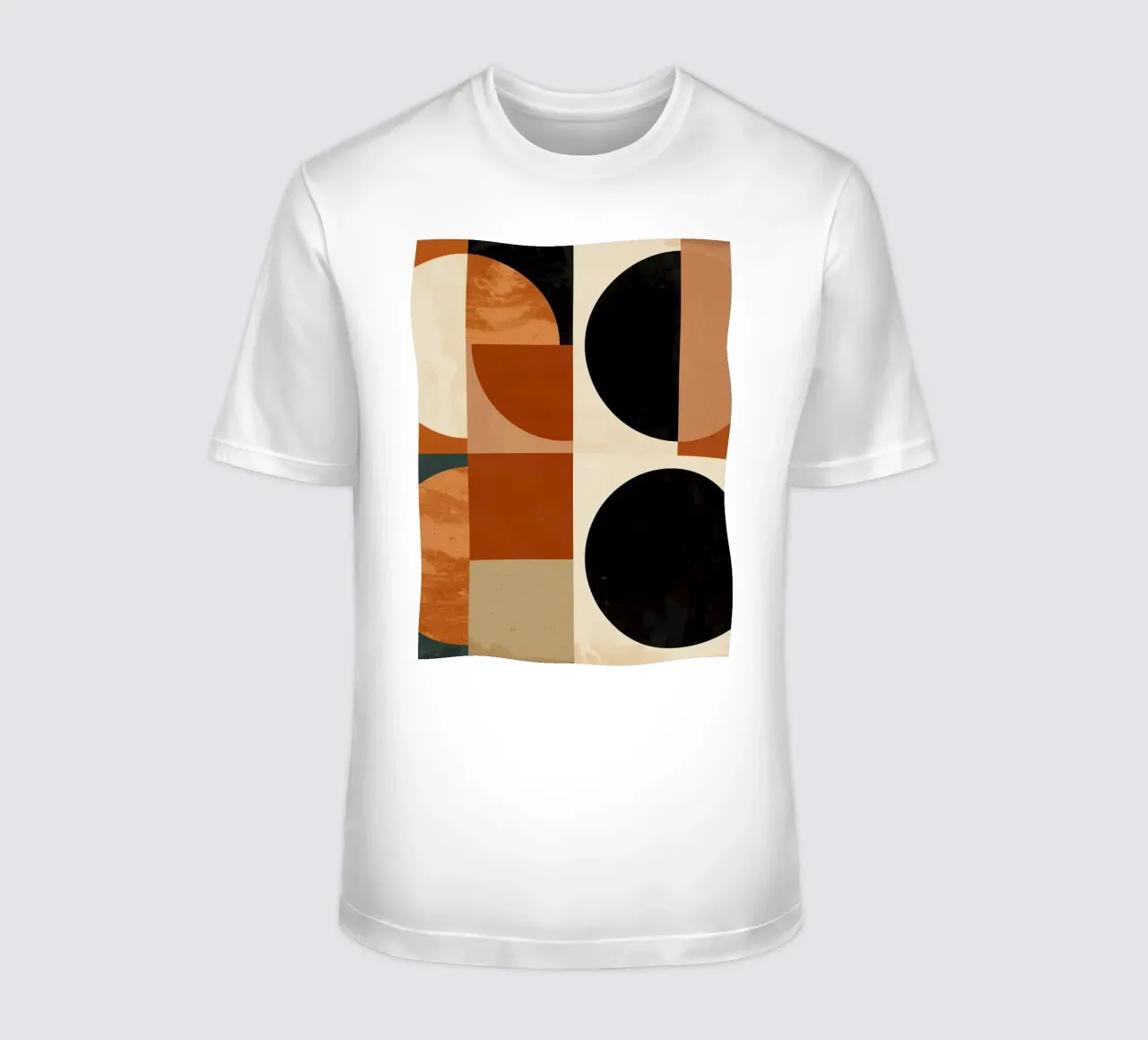 Abstract Geometric Composition with Circles and Squares t-shirt by DesignDoodle