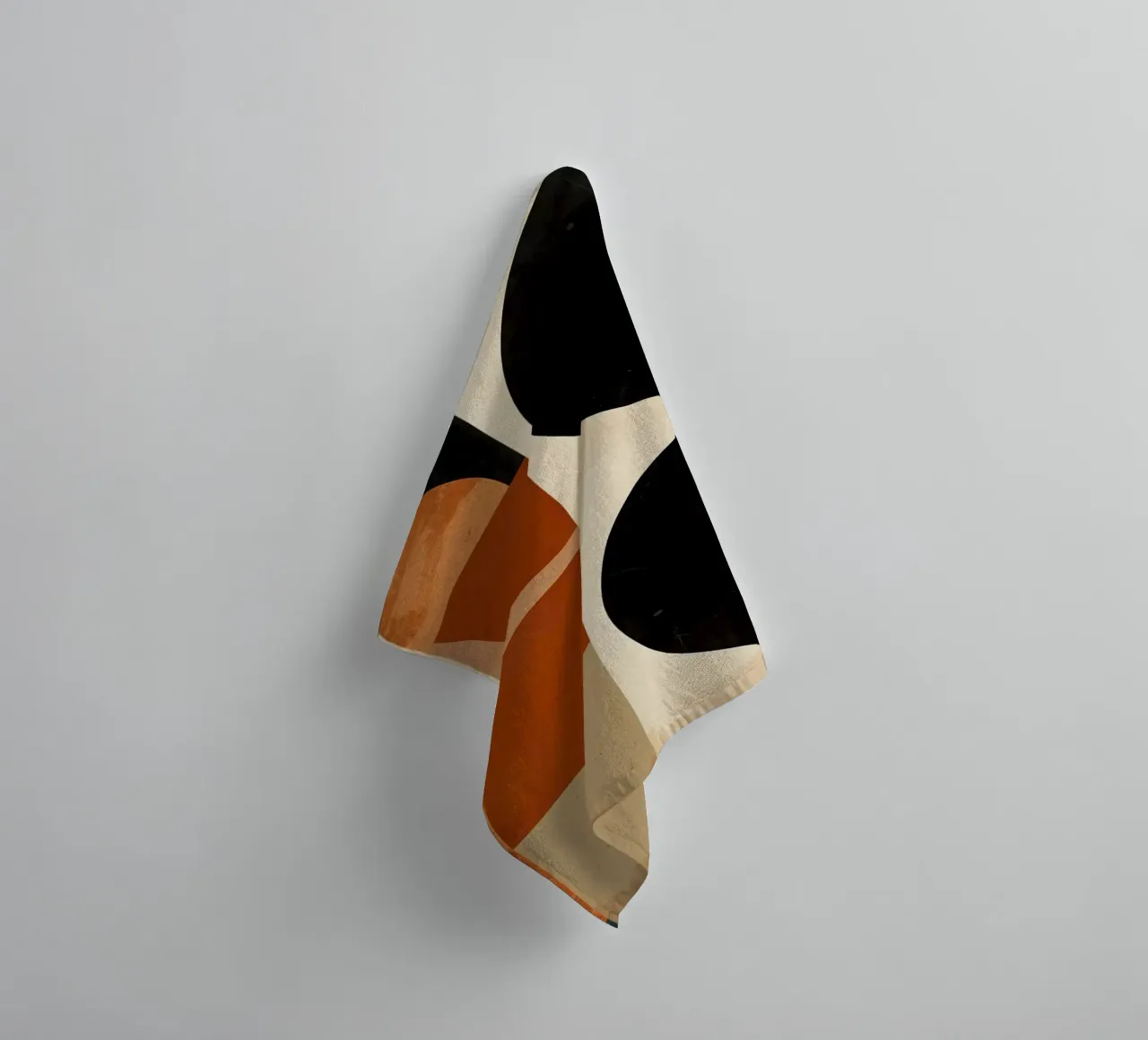 Abstract Geometric Composition with Circles and Squares towel by DesignDoodle