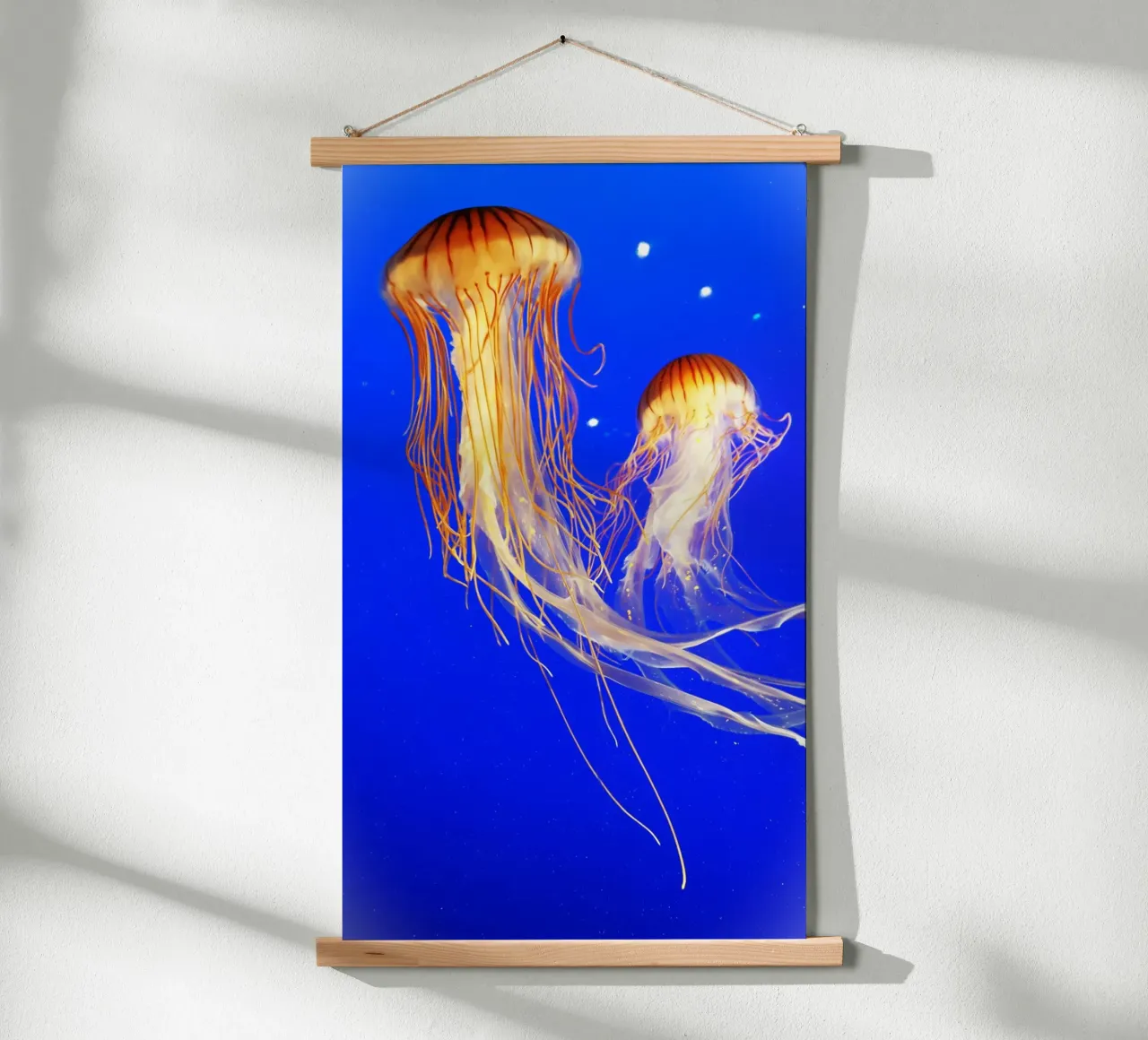 La danza delle meduse poster con telaio in legno da Nature's Palette
