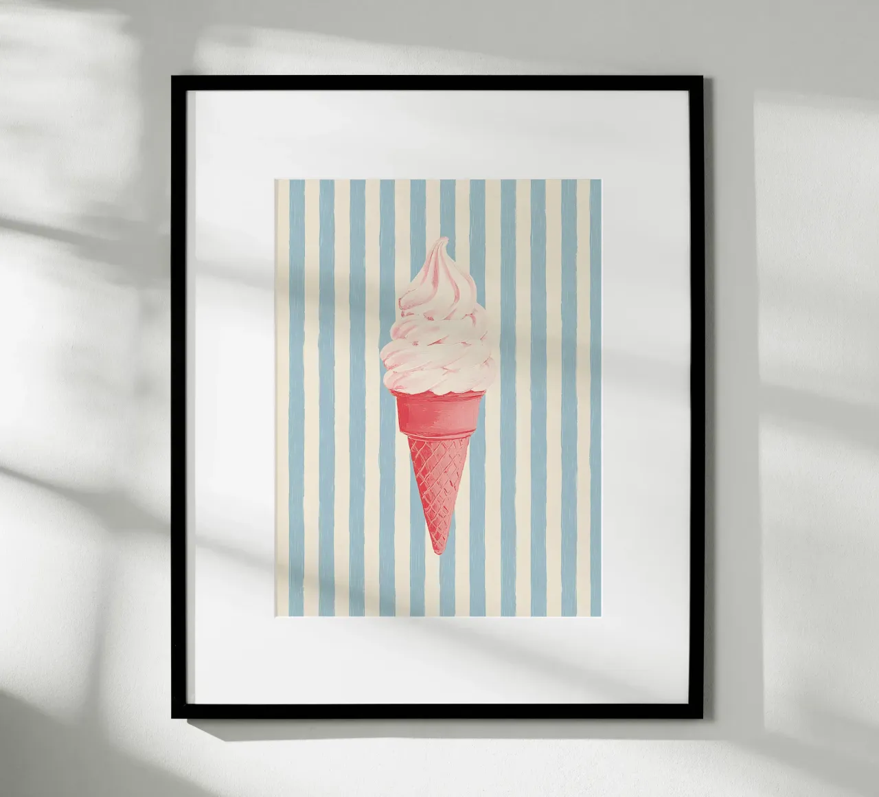 Vanilla Icecream poster con telaio in plastica da Gypsy Galleria