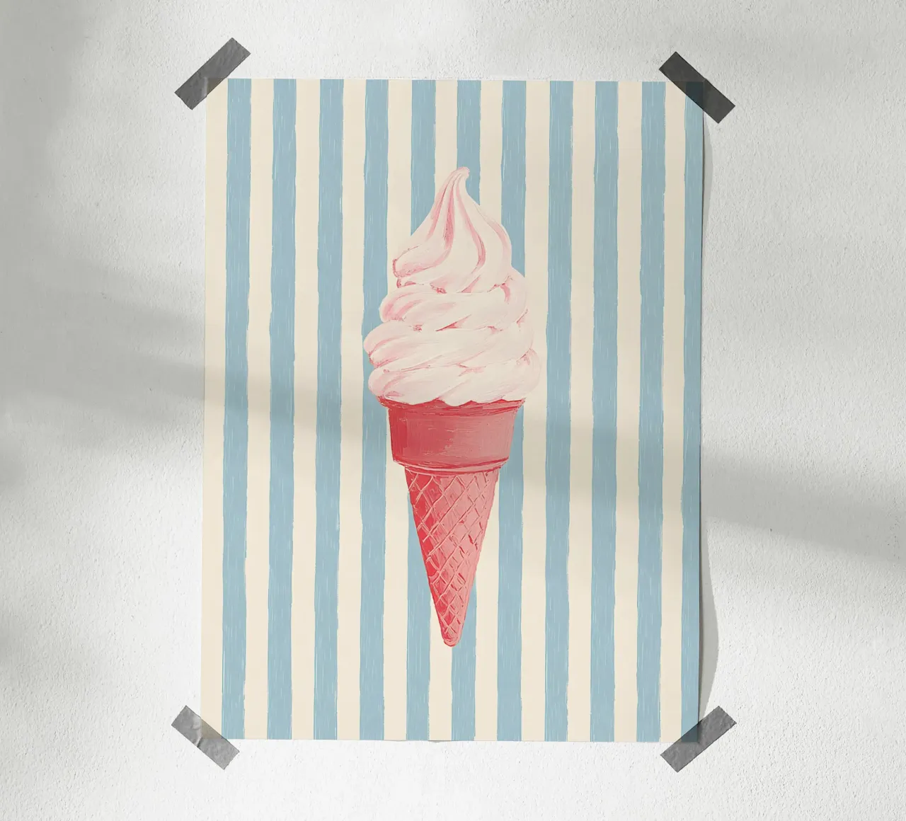 Vanilla Icecream poster con telaio in plastica da Gypsy Galleria