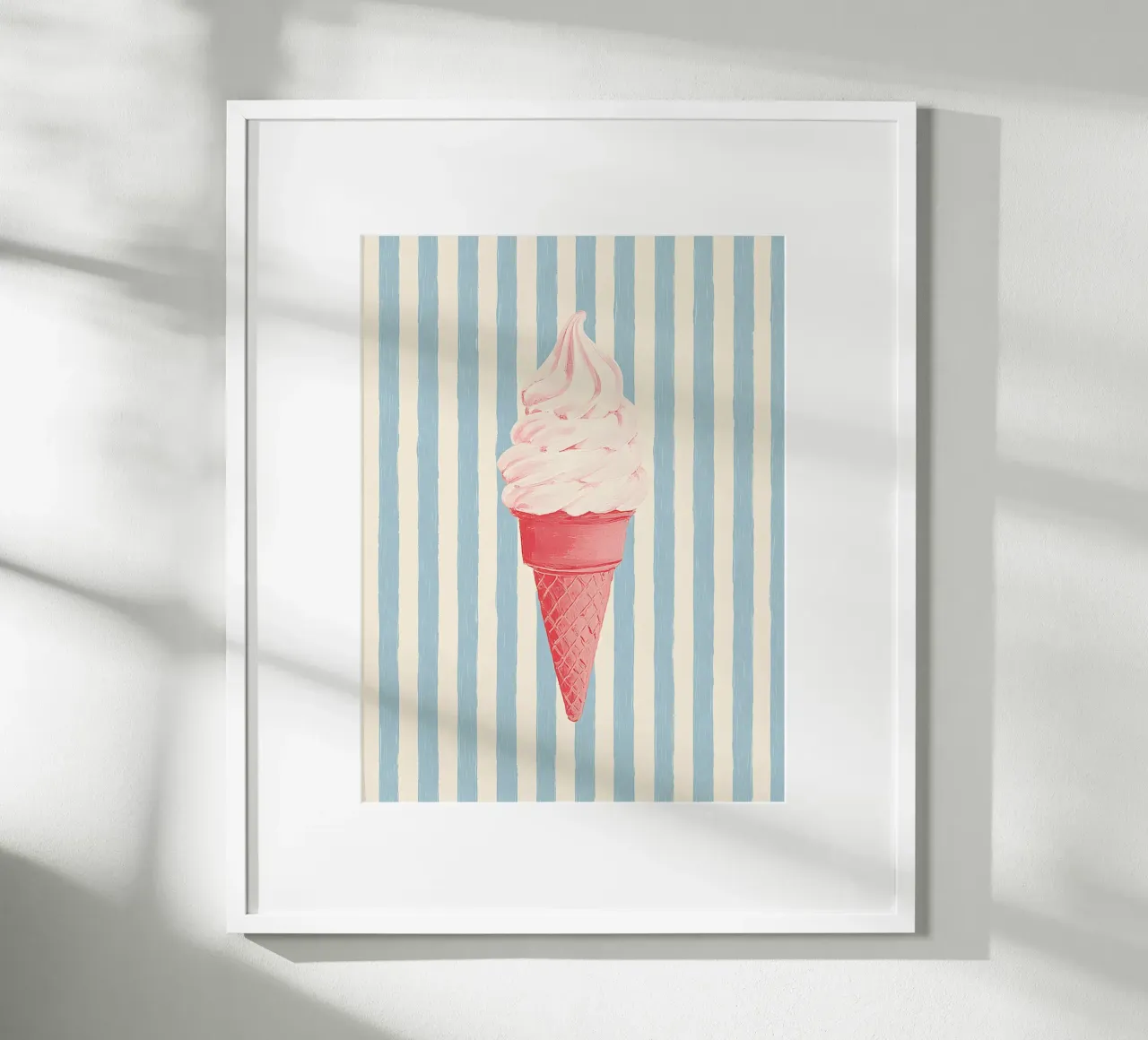 Vanilla Icecream poster con telaio in plastica da Gypsy Galleria