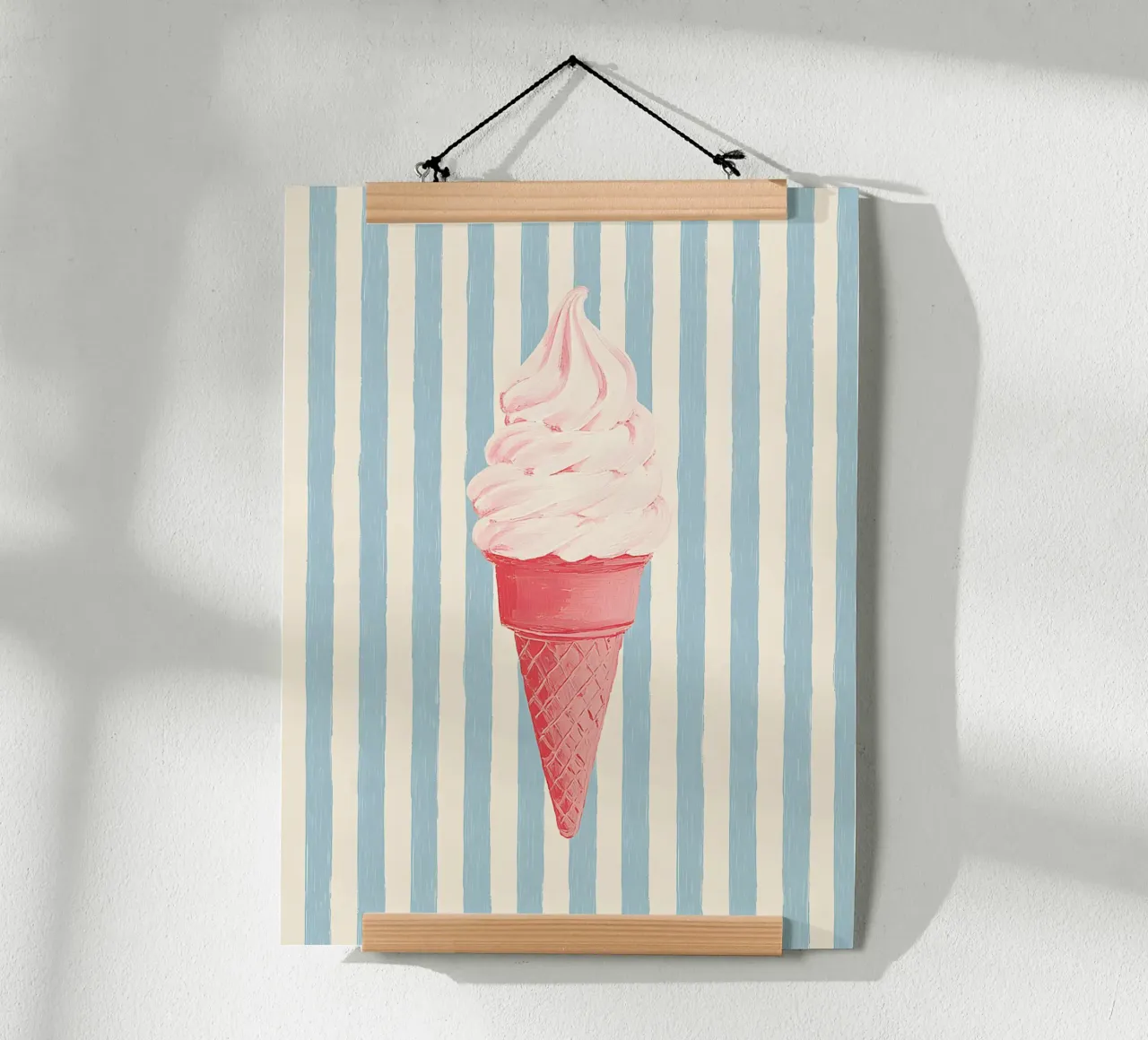 Vanilla Icecream poster con telaio in plastica da Gypsy Galleria