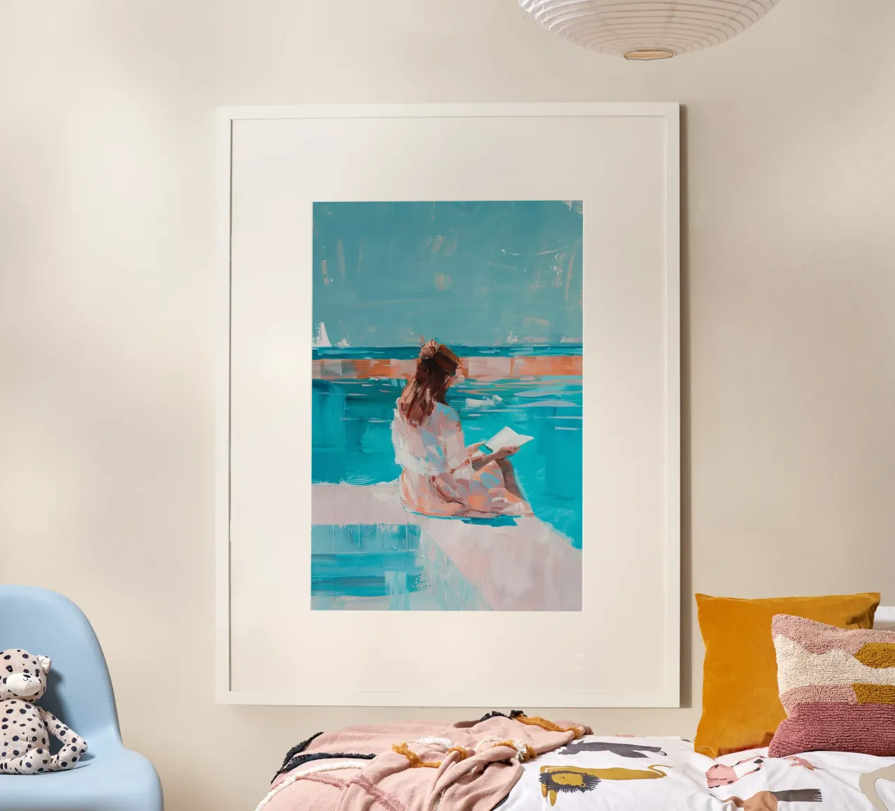 Whispers of Summer poster con telaio in legno da Mosaic Dialogue