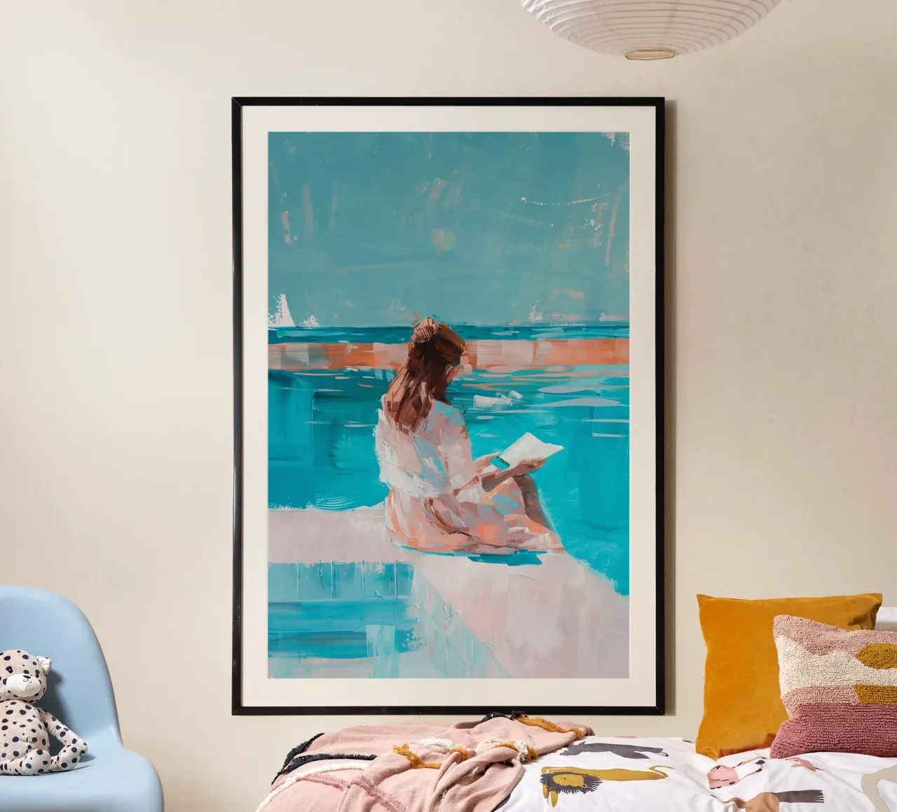 Whispers of Summer poster con telaio in legno da Mosaic Dialogue