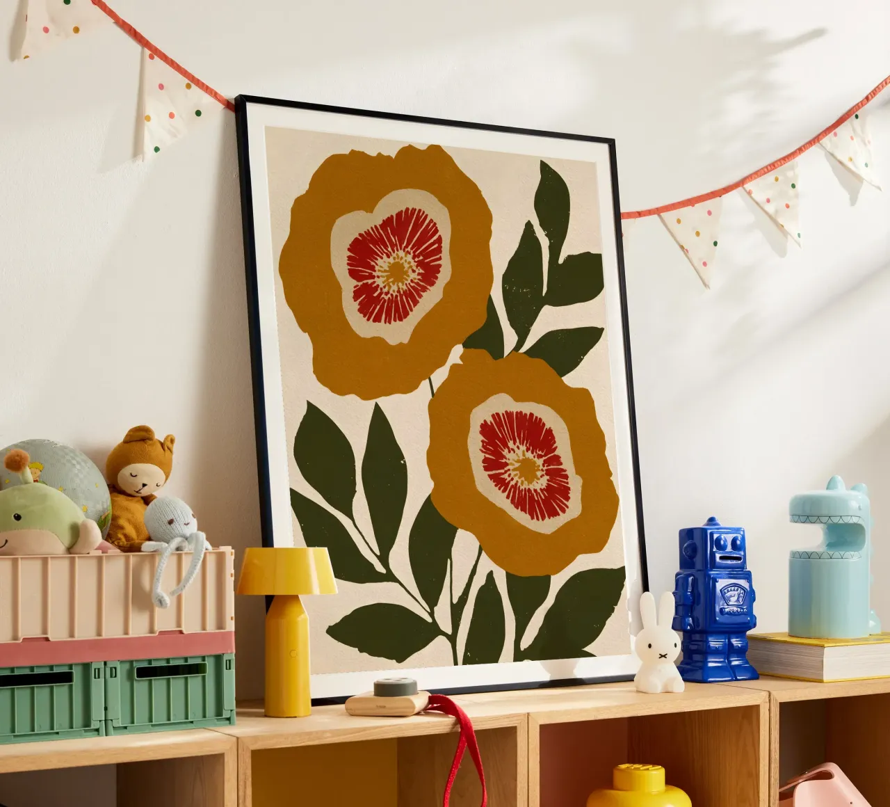 Abstract Flowers poster con telaio in alluminio da Gypsy Galleria