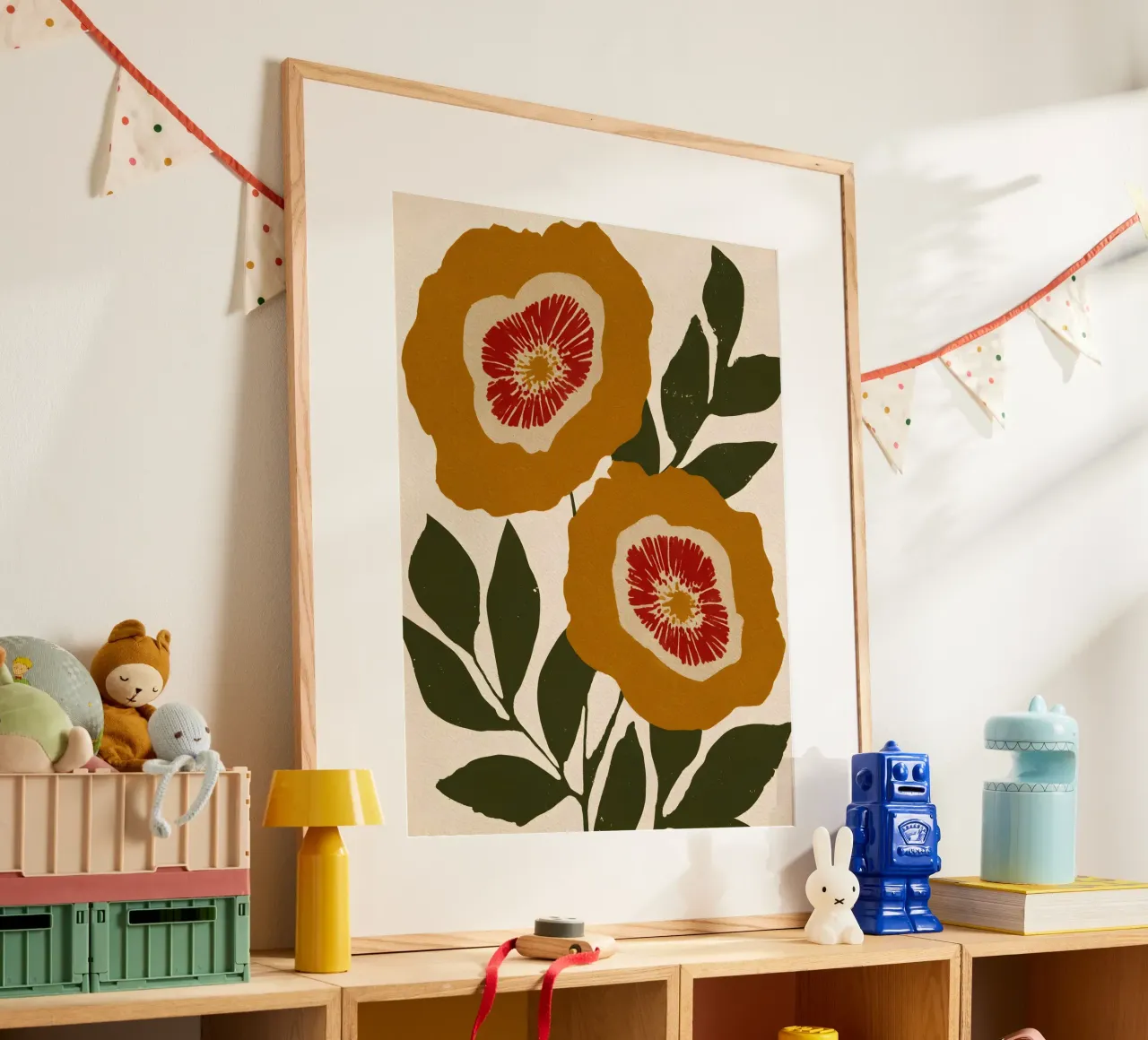 Abstract Flowers poster con telaio in alluminio da Gypsy Galleria