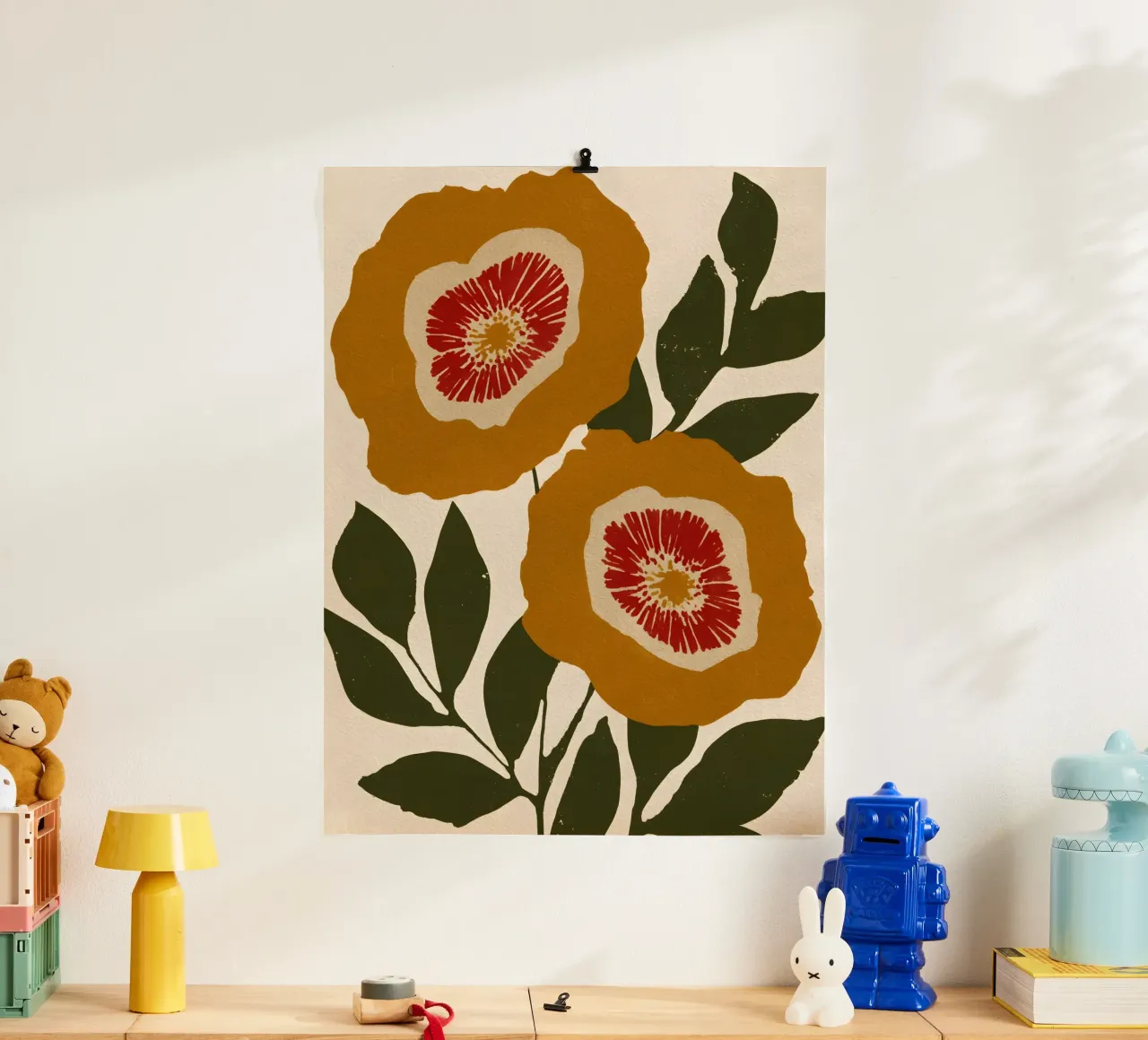 Abstract Flowers poster con telaio in alluminio da Gypsy Galleria