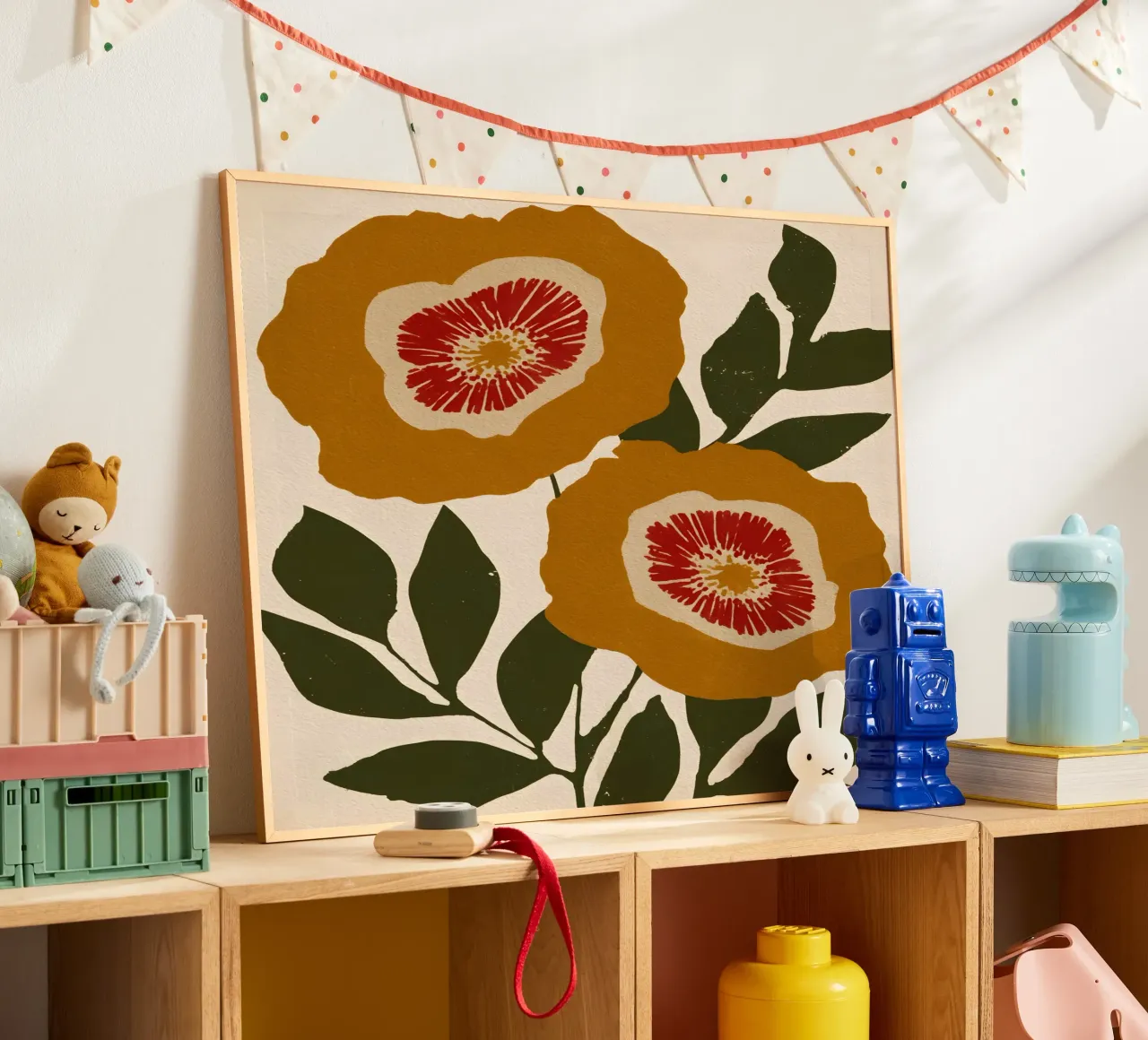 Abstract Flowers poster con telaio in alluminio da Gypsy Galleria