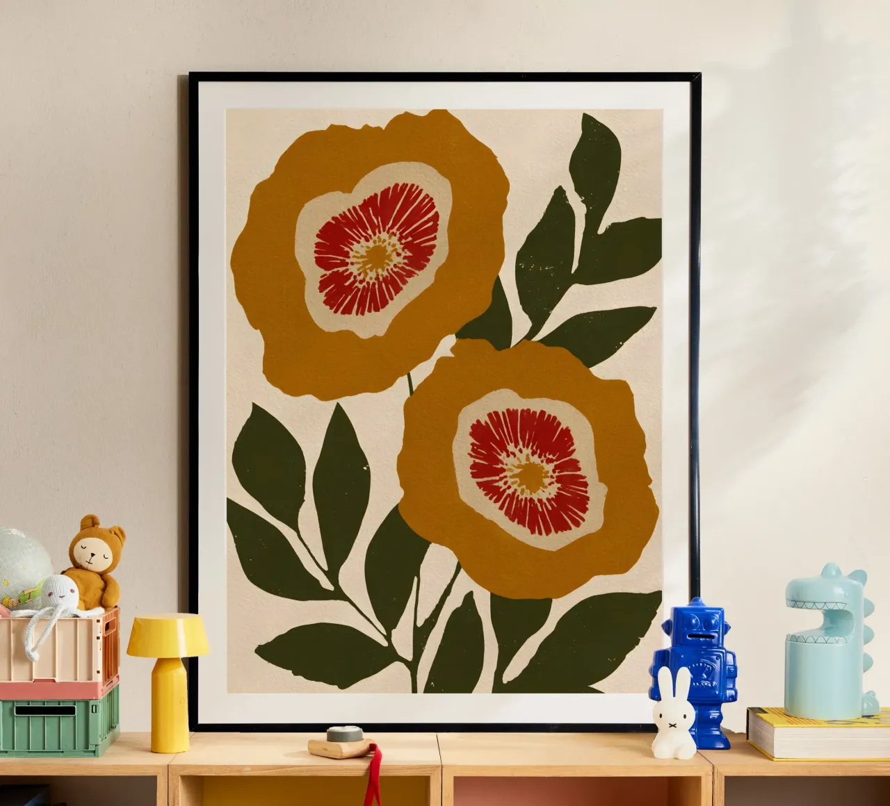 Abstract Flowers poster con telaio in alluminio da Gypsy Galleria