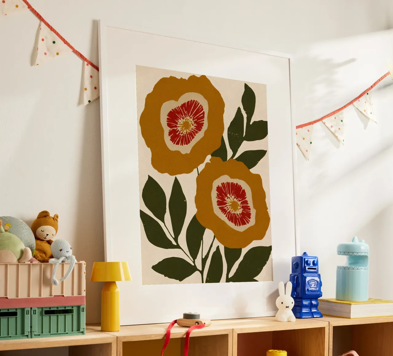 Abstract Flowers poster con telaio in alluminio da Gypsy Galleria