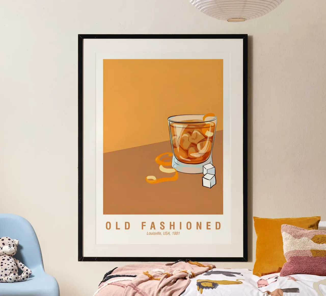 Old Fashioned poster con telaio in alluminio da janetlynn