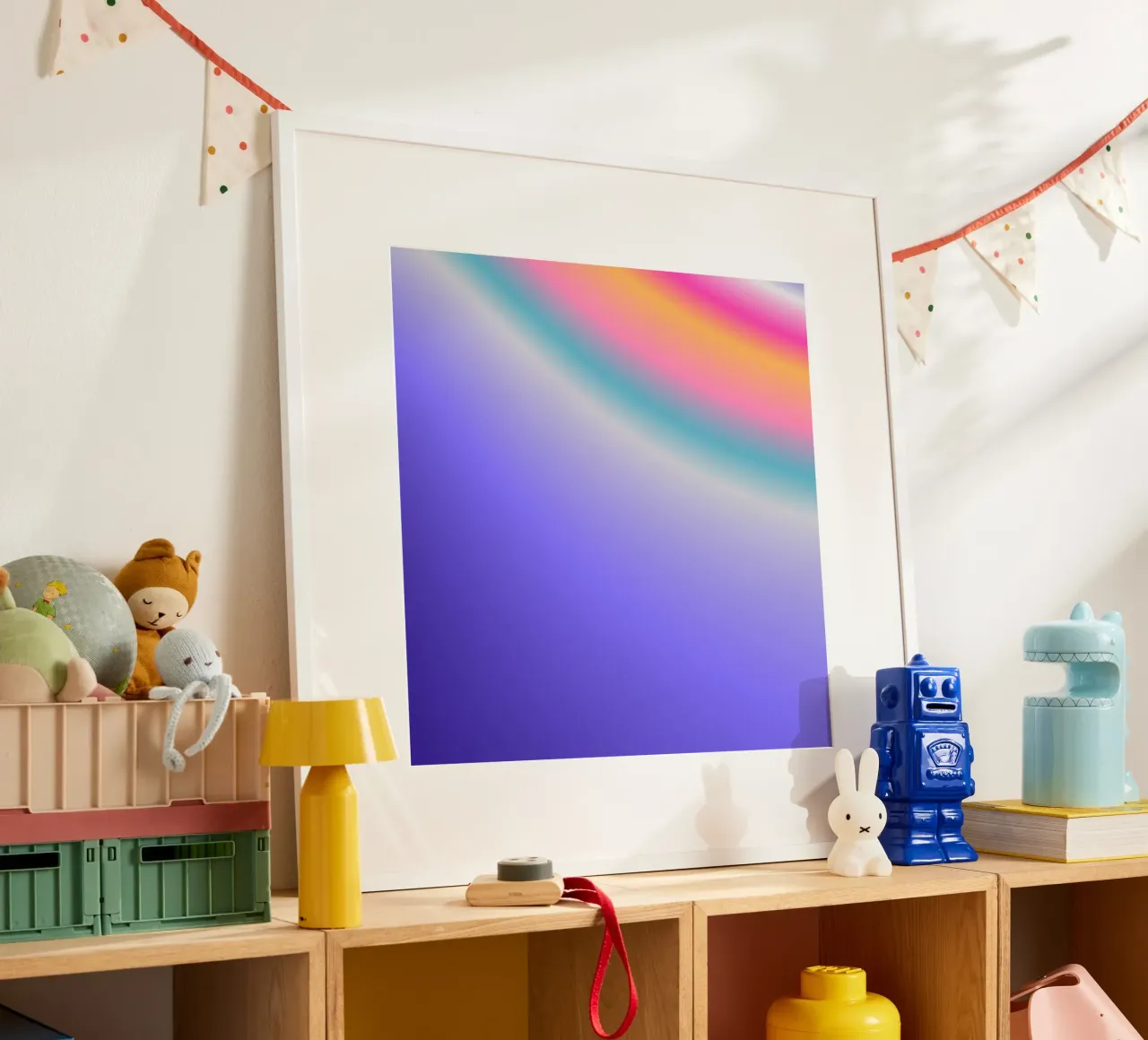 WONDERFUL YOU! poster con telaio in legno da ÂME LIBRE STUDIO