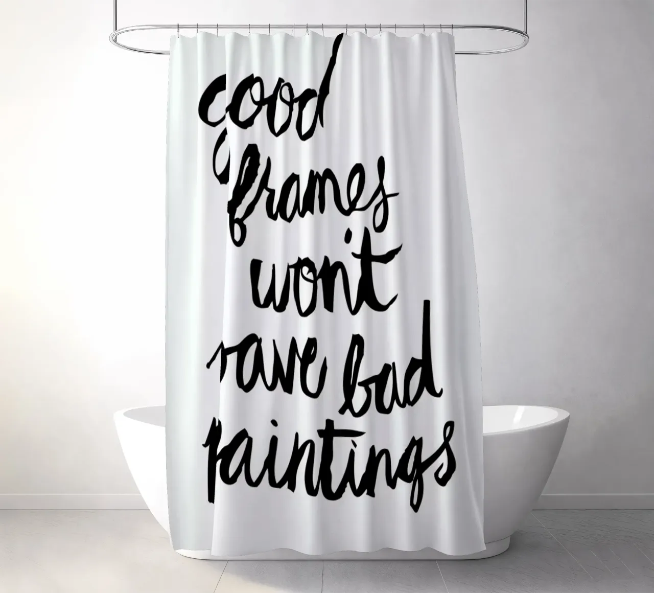 Bad Paintings shower curtain by Dead Language