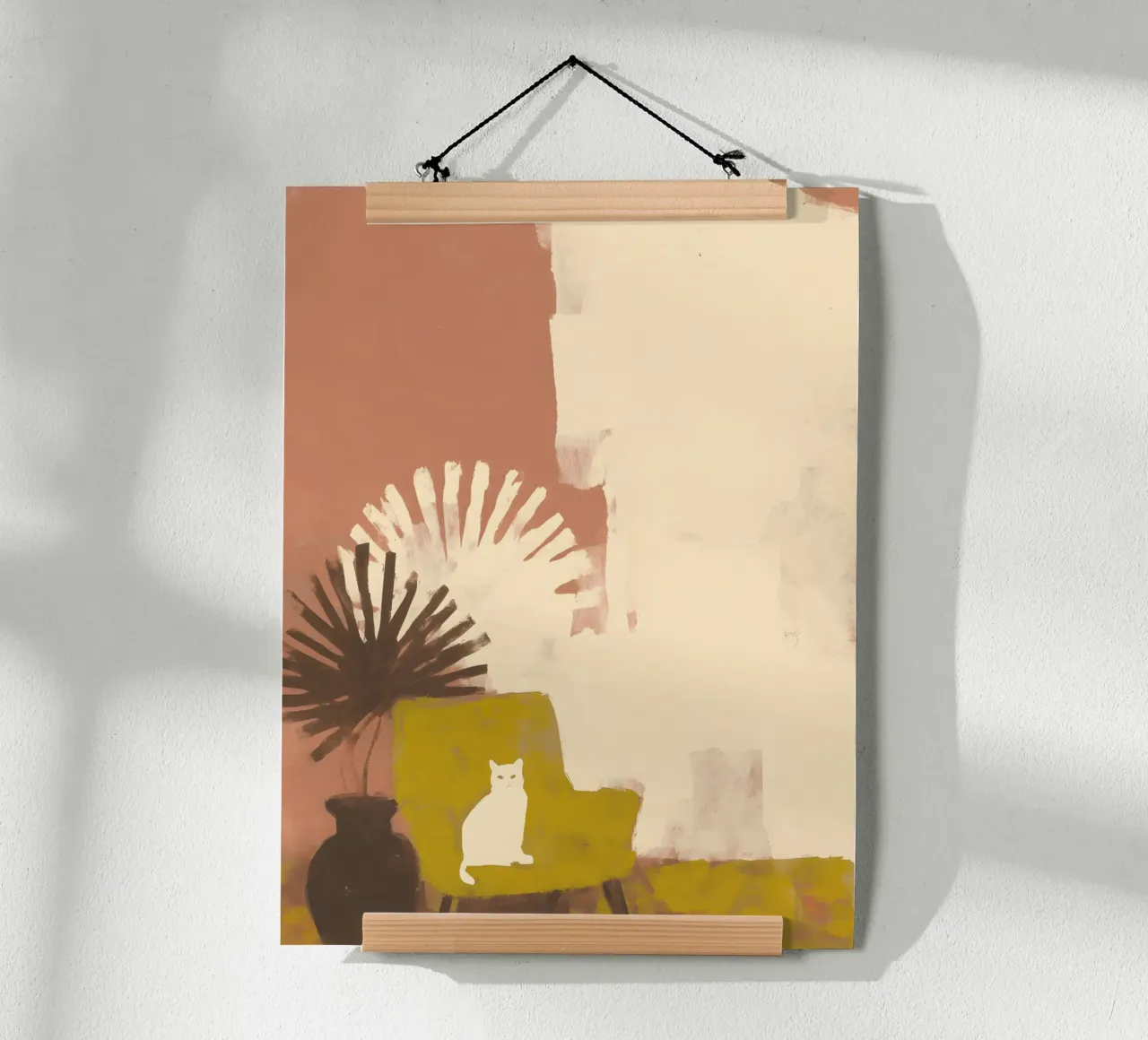 The Cat poster con telaio in legno da Gypsy Galleria