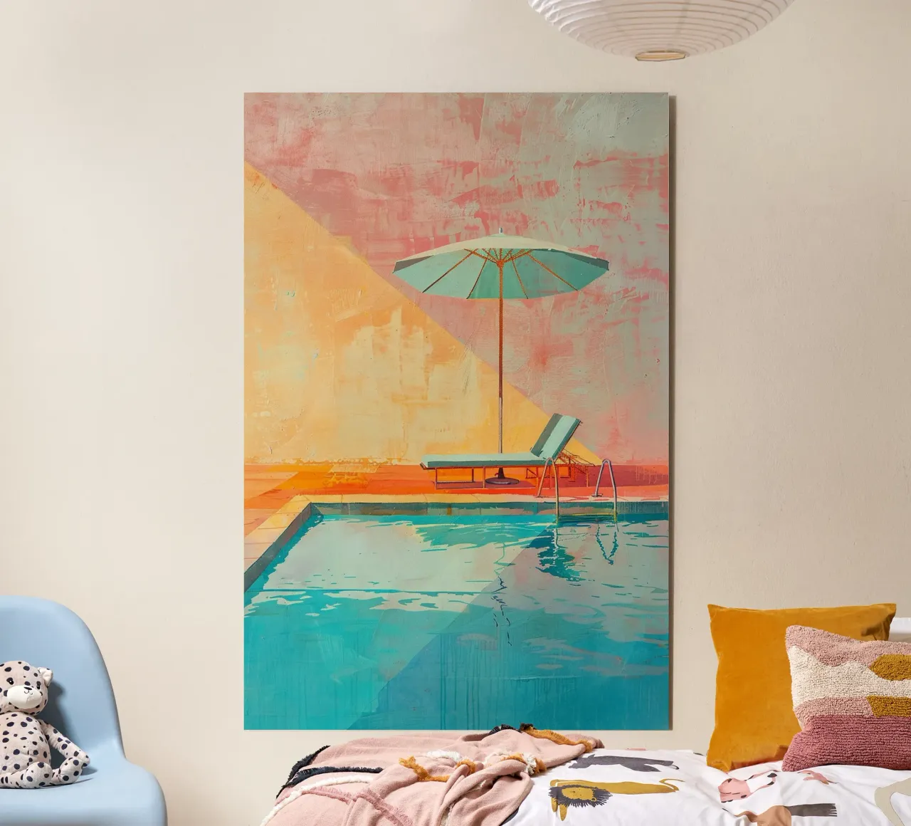 Golden Hour Poolside alluminio dibond da Mosaic Dialogue