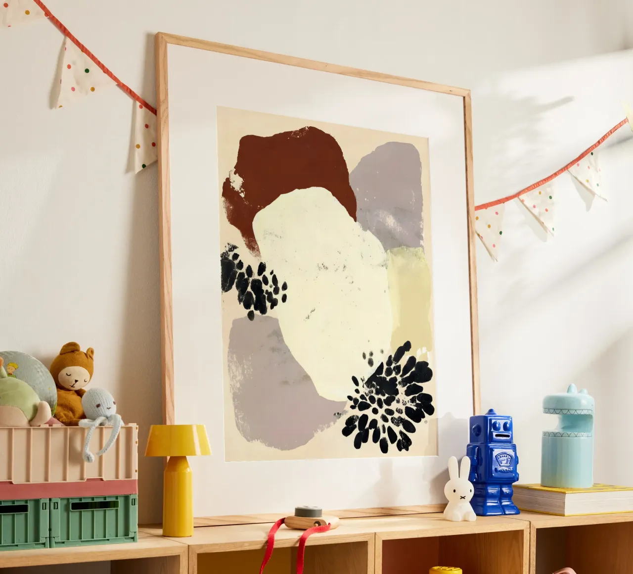 Elegant Organic Shapes poster con telaio in legno da Gypsy Galleria