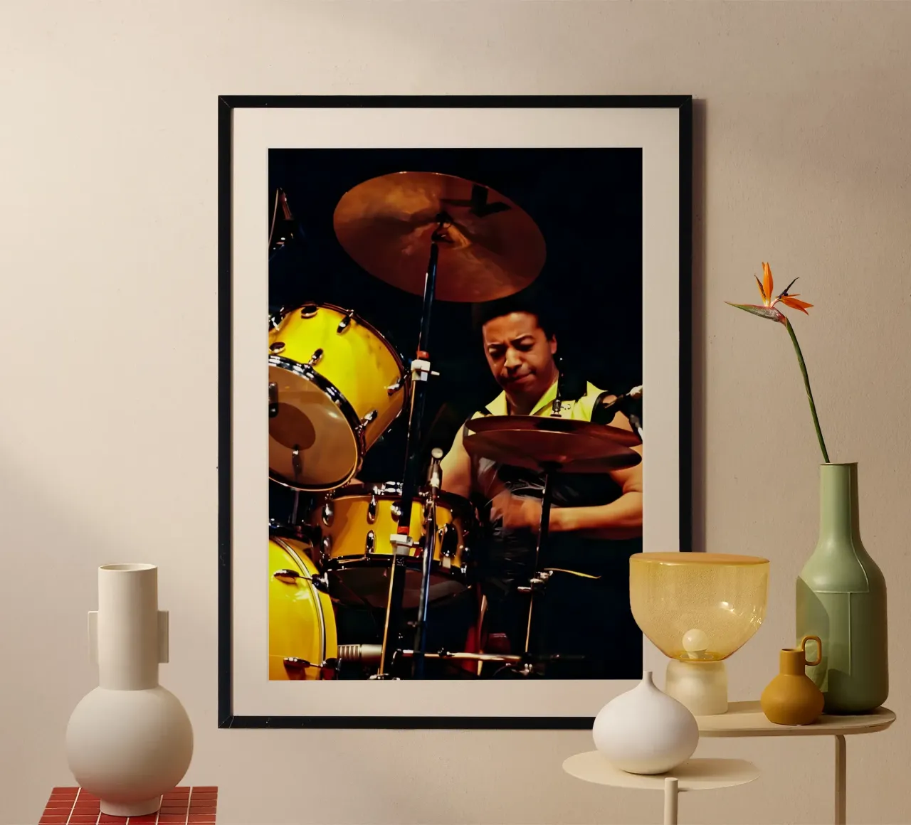 Tony Williams poster con telaio in legno da Low poly art