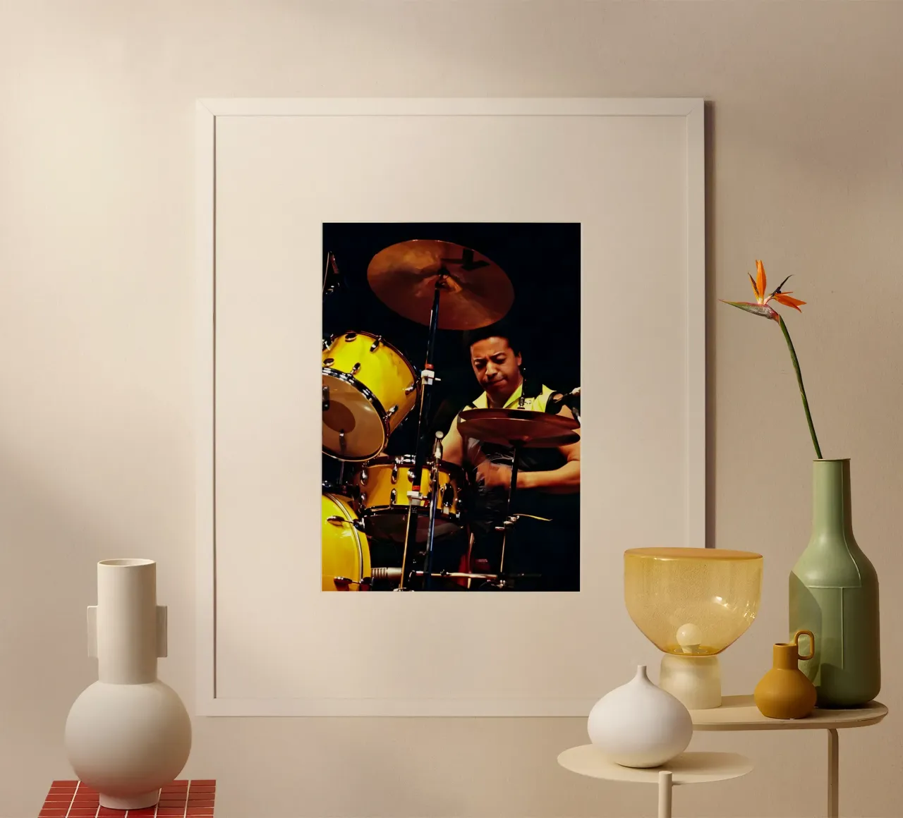 Tony Williams poster con telaio in legno da Low poly art