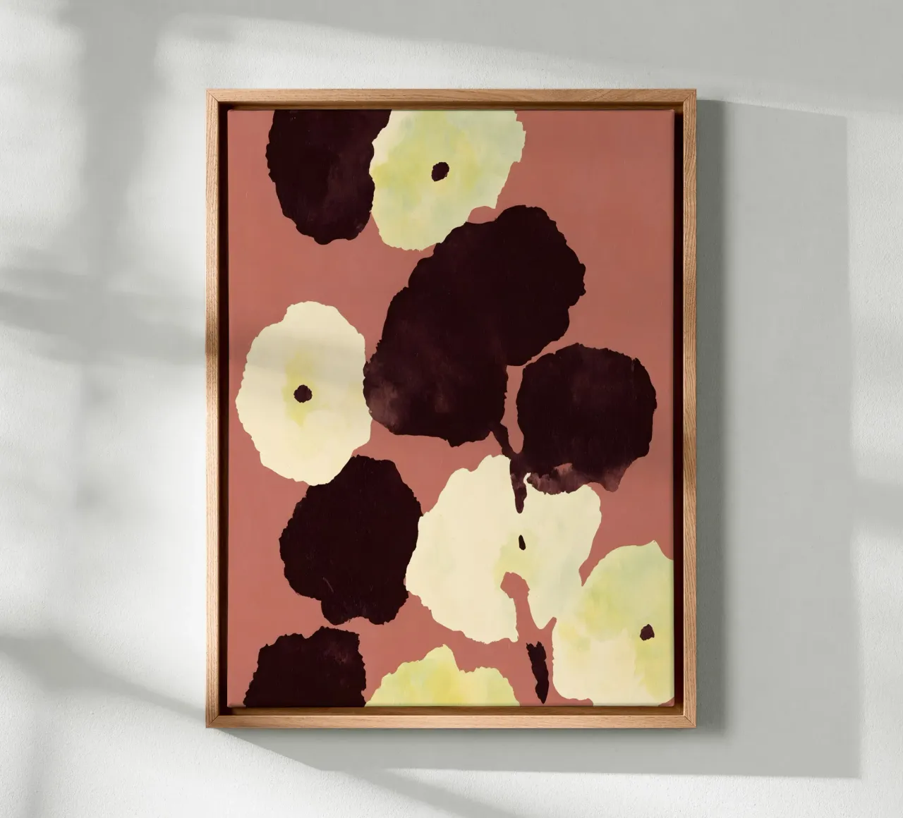 Elegant Abstract Flowers tela con Cornice a cassetta da Gypsy Galleria