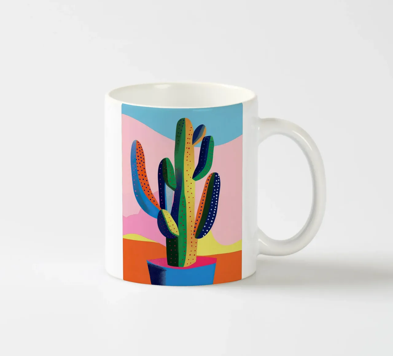 Simple Decorative Cactus tazza in ceramica da Leonard Barreiro
