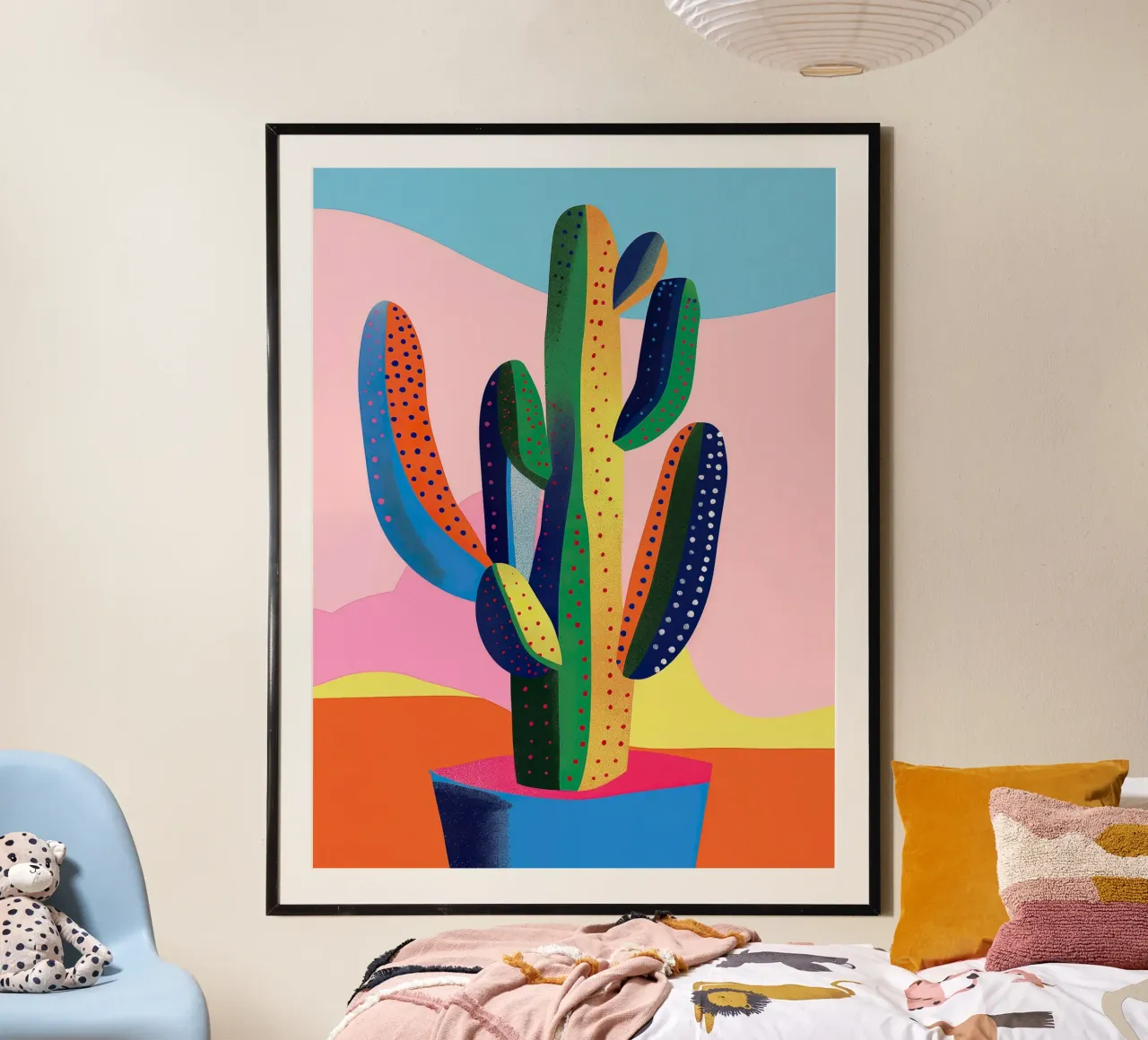 Simple Decorative Cactus poster con telaio in plastica da Leonard Barreiro