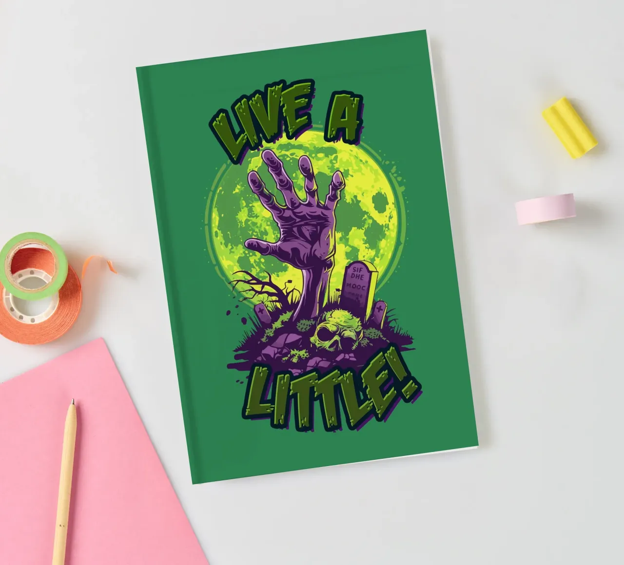 Live a Little notebook by Too Graphic