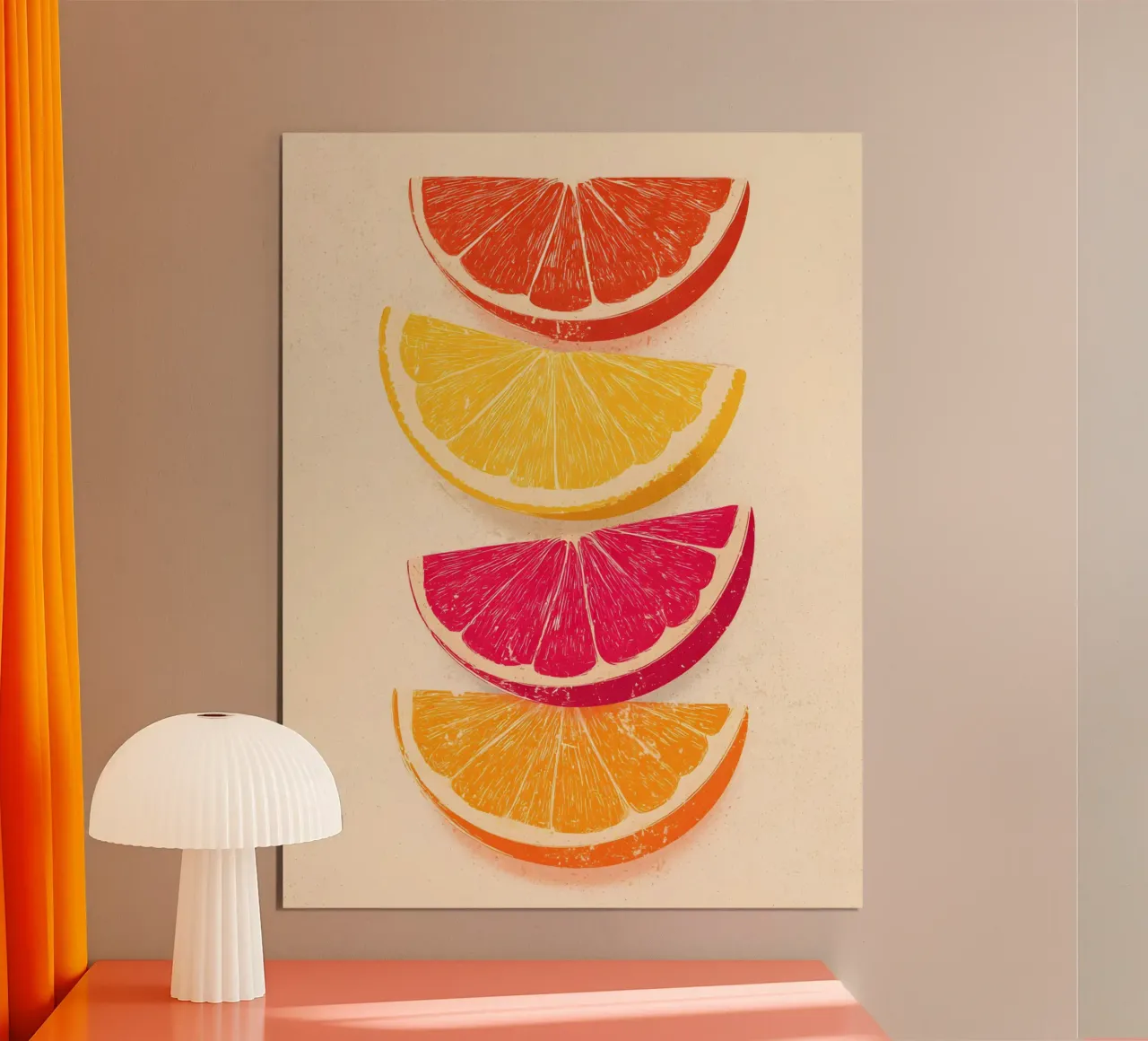 The Slices poster con telaio in legno da Gypsy Galleria