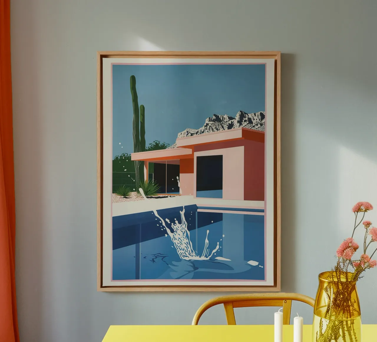 Splash in Pool tela con Cornice a cassetta da Leonard Barreiro