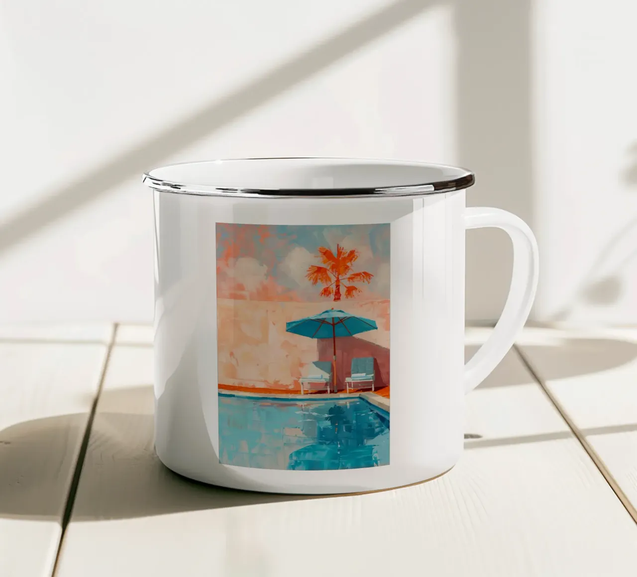 Sunset Serenity tazza in smalto da Mosaic Dialogue