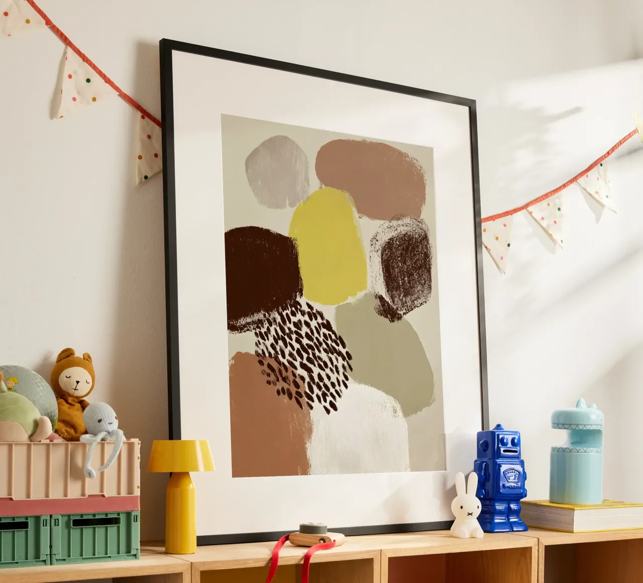 Elegant Organic Shapes poster con telaio in alluminio da Gypsy Galleria