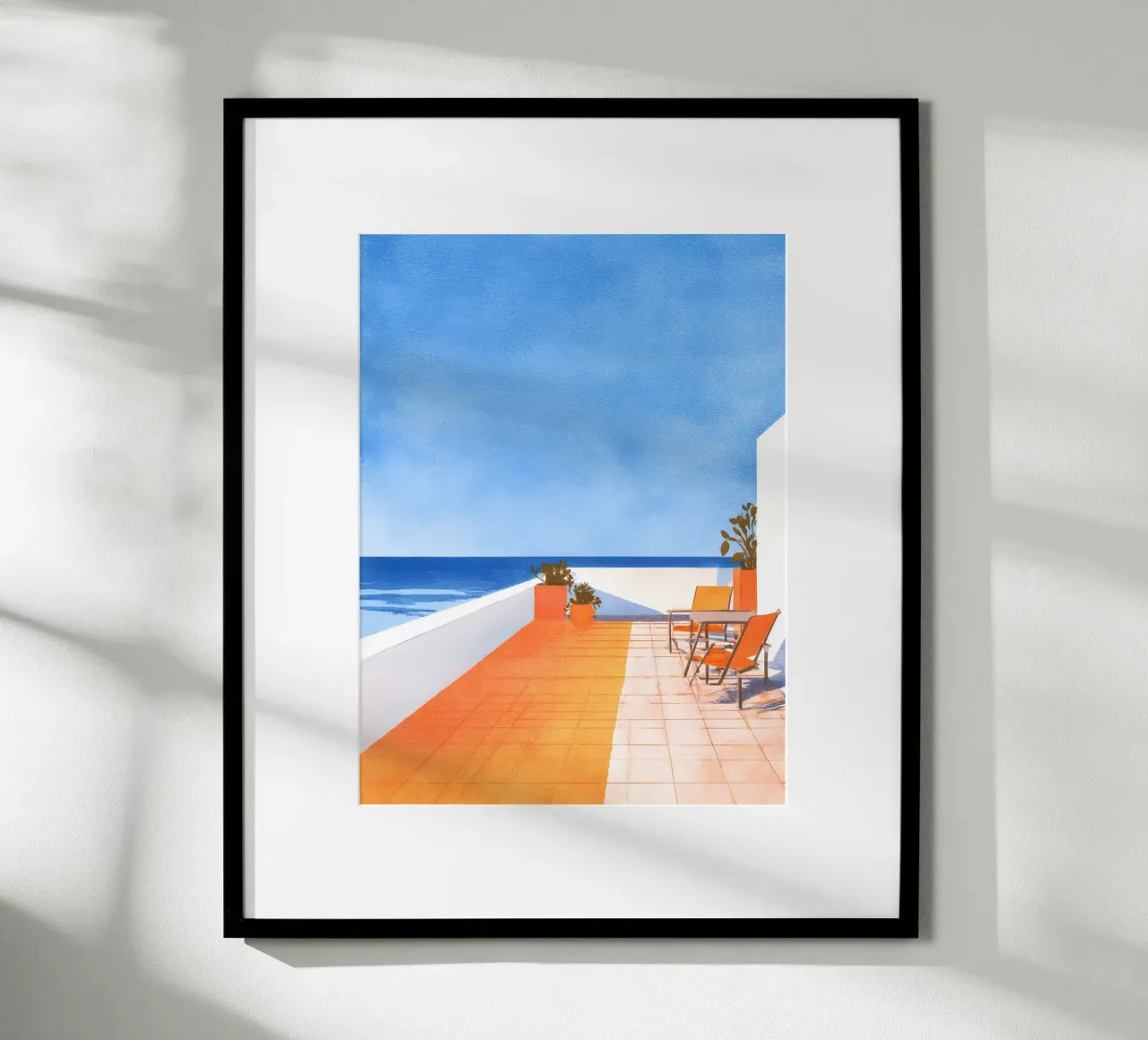 Mediterranean Minimalism poster con telaio in plastica da Gypsy Galleria