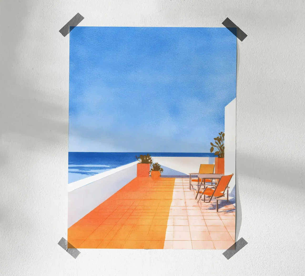 Mediterranean Minimalism poster con telaio in plastica da Gypsy Galleria
