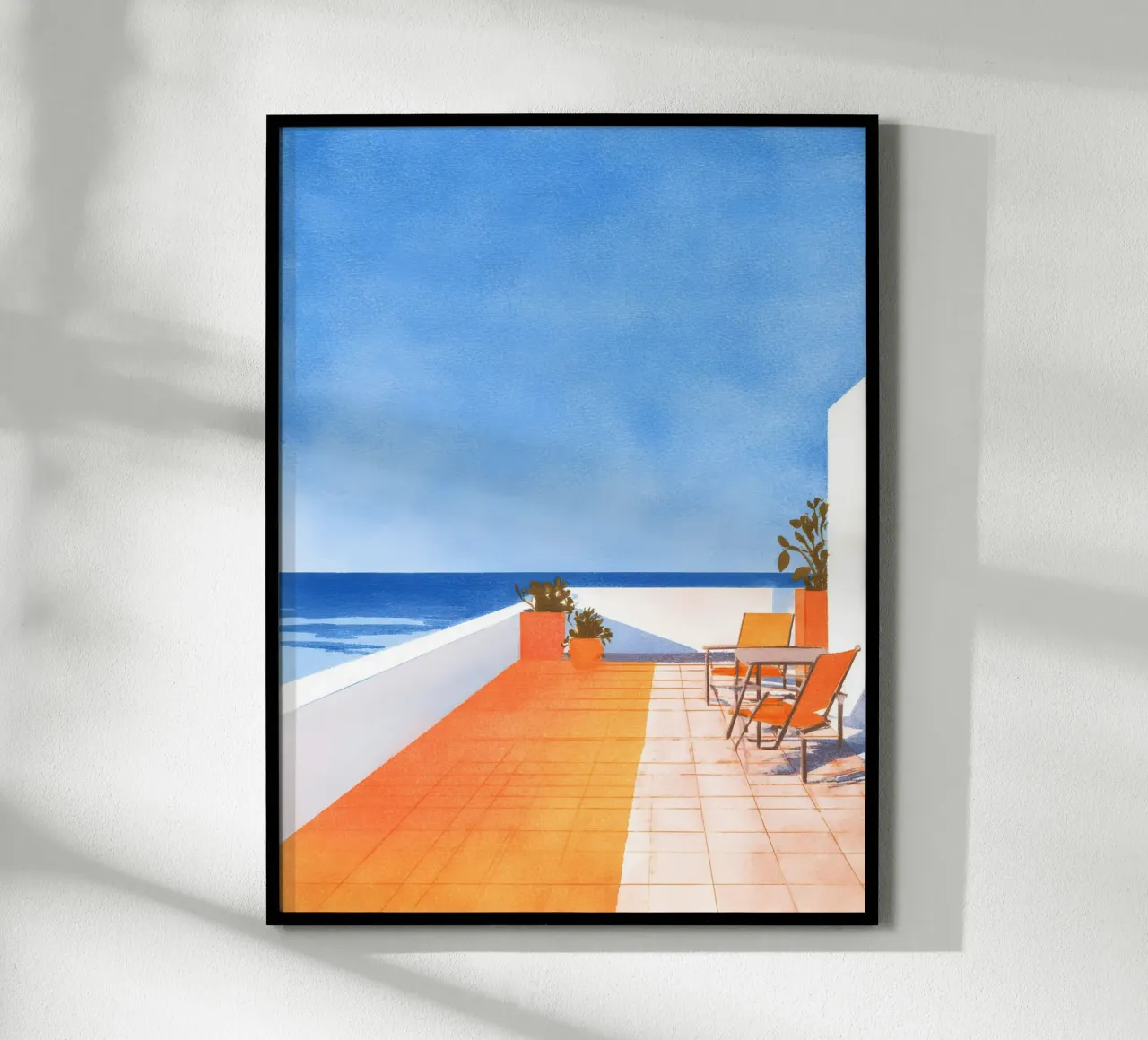 Mediterranean Minimalism poster con telaio in plastica da Gypsy Galleria