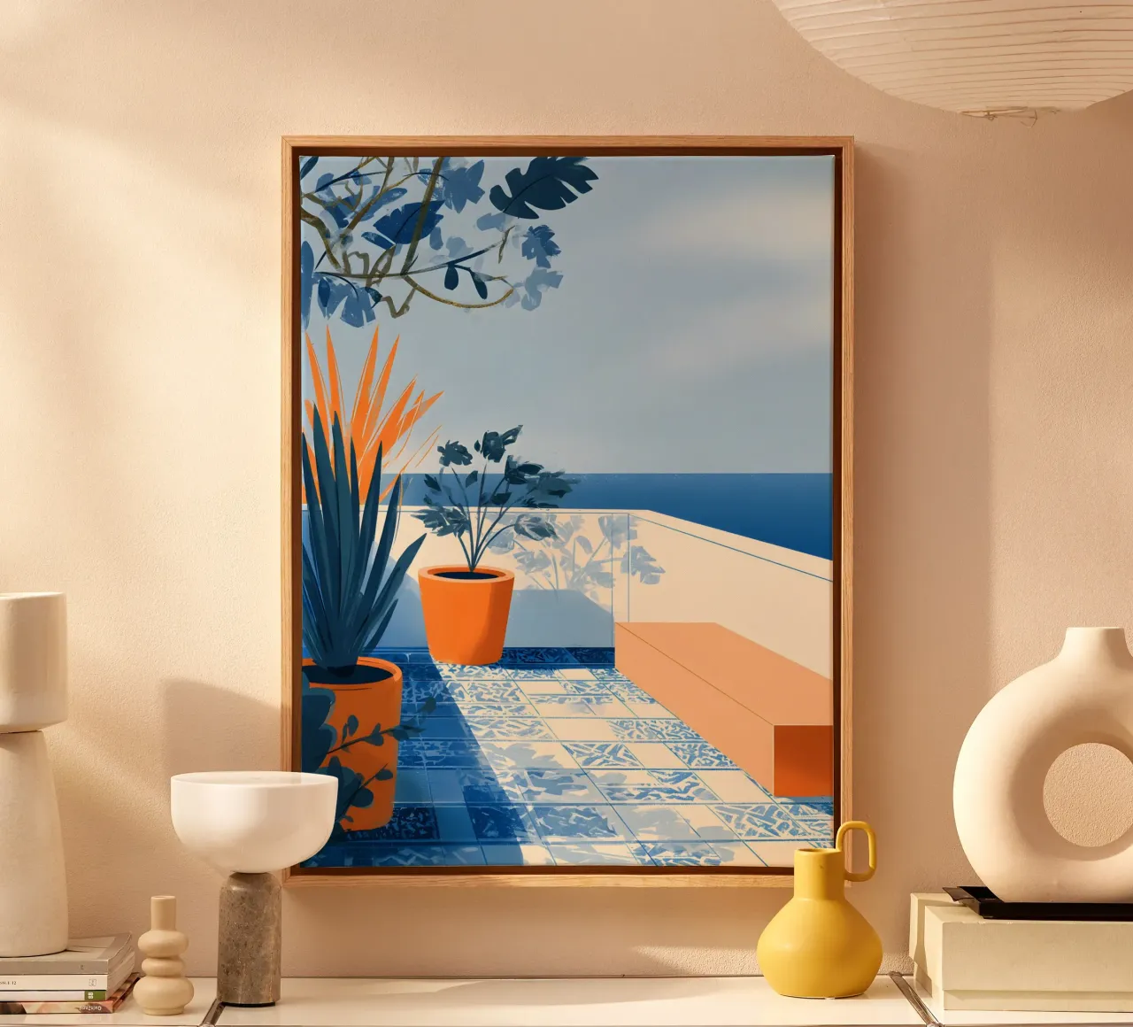 Mediterranean Minimalism tela con Cornice a cassetta da Gypsy Galleria