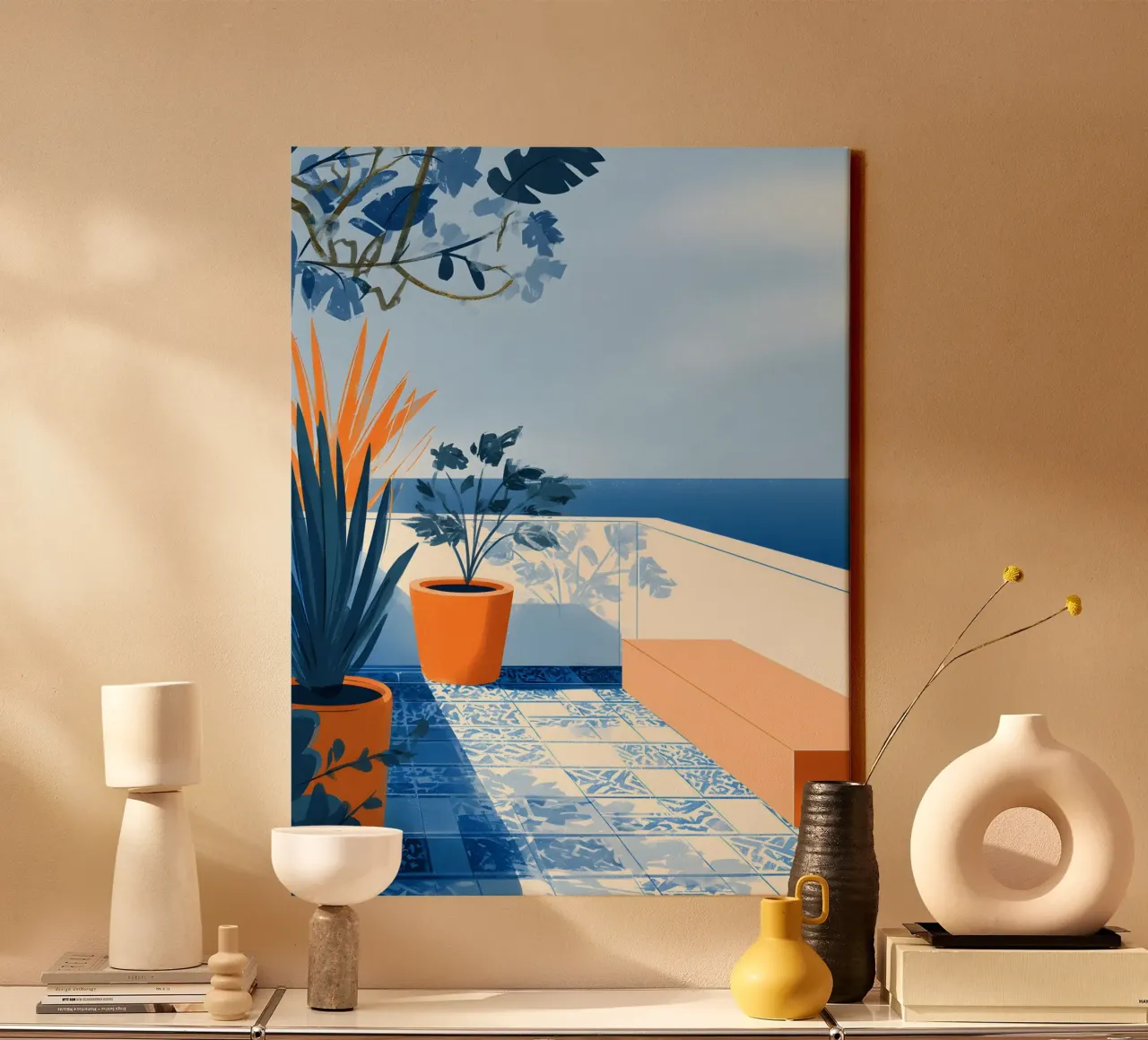 Mediterranean Minimalism tela con Cornice a cassetta da Gypsy Galleria