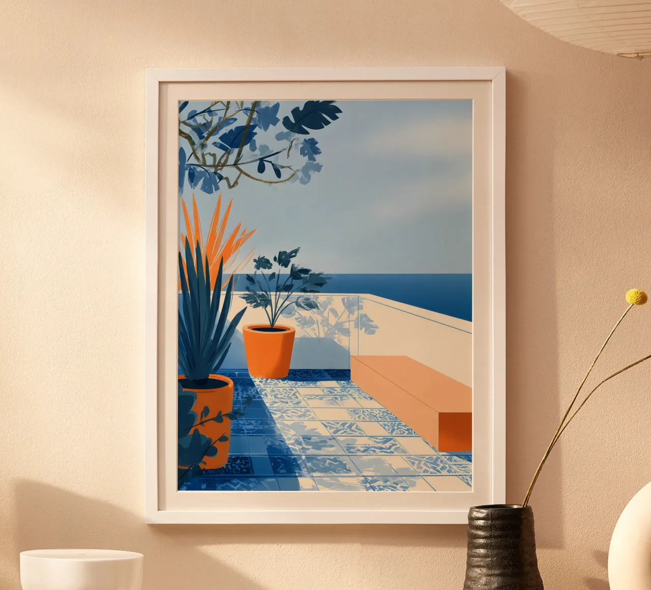 Mediterranean Minimalism poster con telaio in alluminio da Gypsy Galleria
