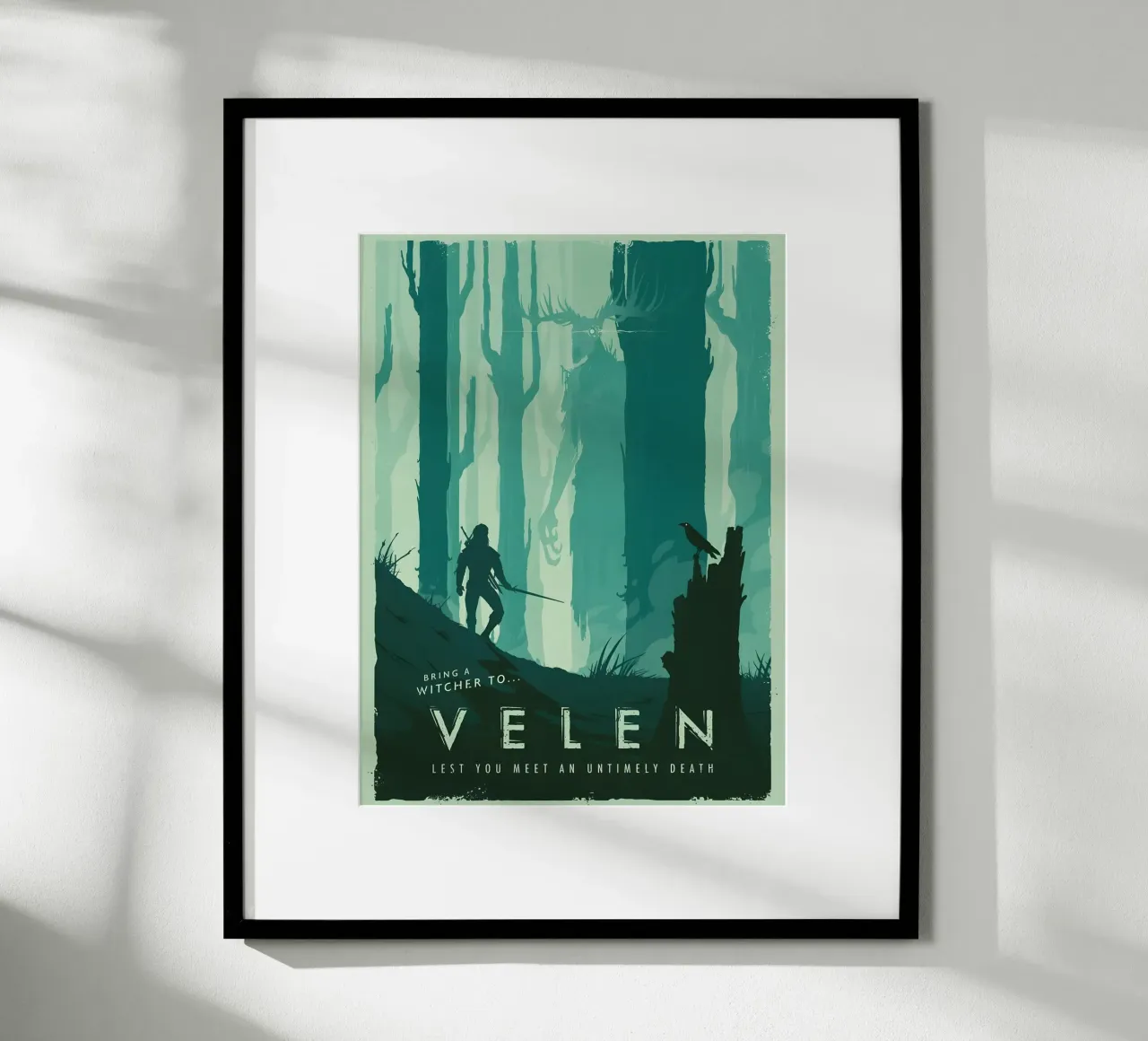 Bring A Witcher To Velen poster con telaio in alluminio da Robert Hoff
