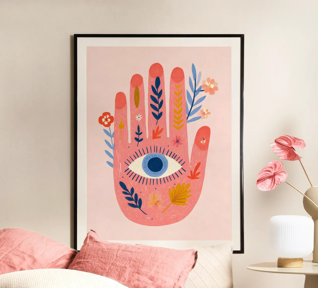 The Magical Hand poster con telaio in alluminio da Gypsy Galleria